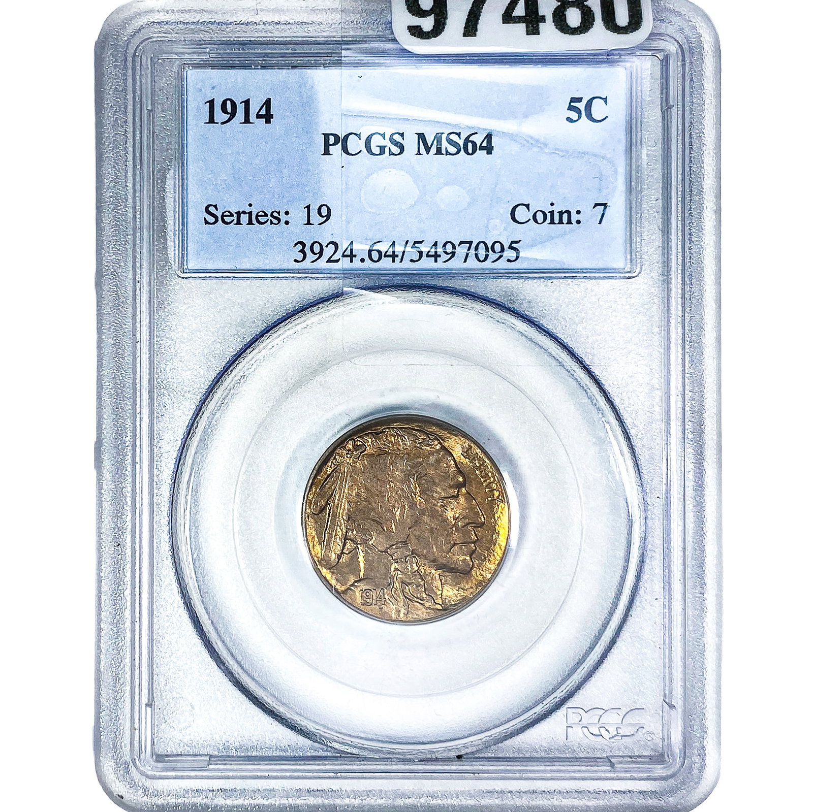 1914 Buffalo Nickel PCGS MS64: 1914 Buffalo Nickel PCGS MS64