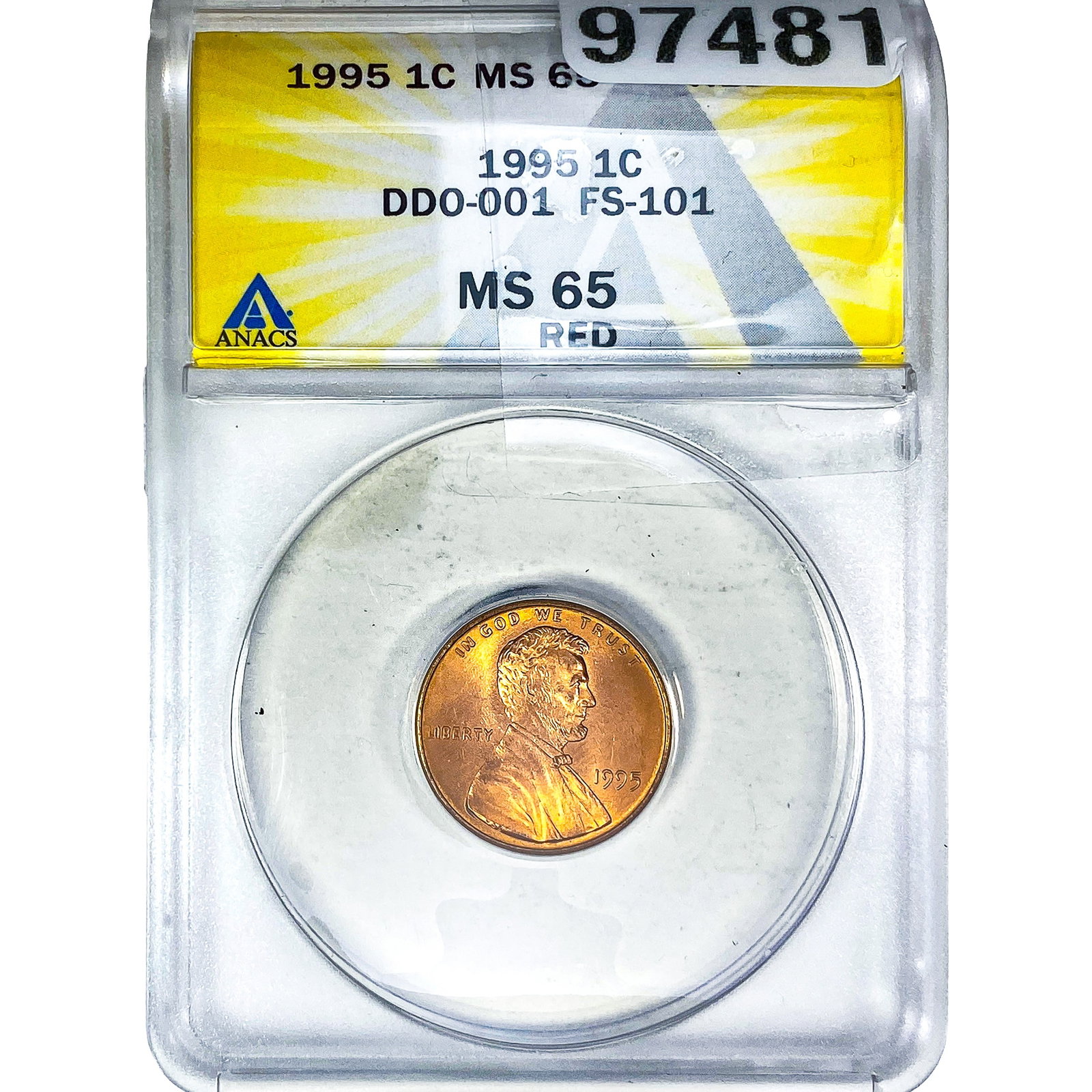 1995 Wheat Cent ANACS MS65 Red (1 of 2)