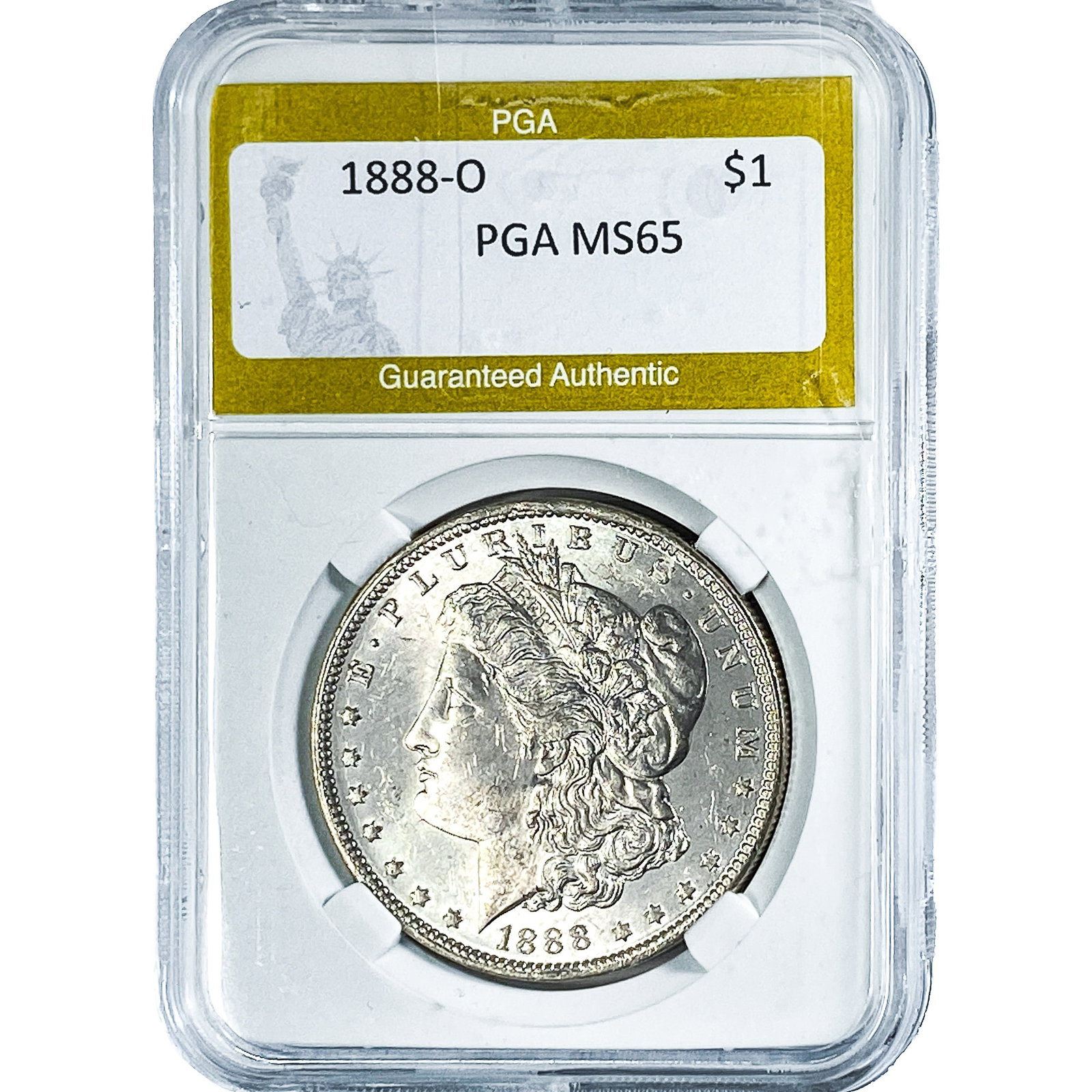 1888-O Morgan Silver Dollar PGA MS65: 1888-O Morgan Silver Dollar PGA MS65