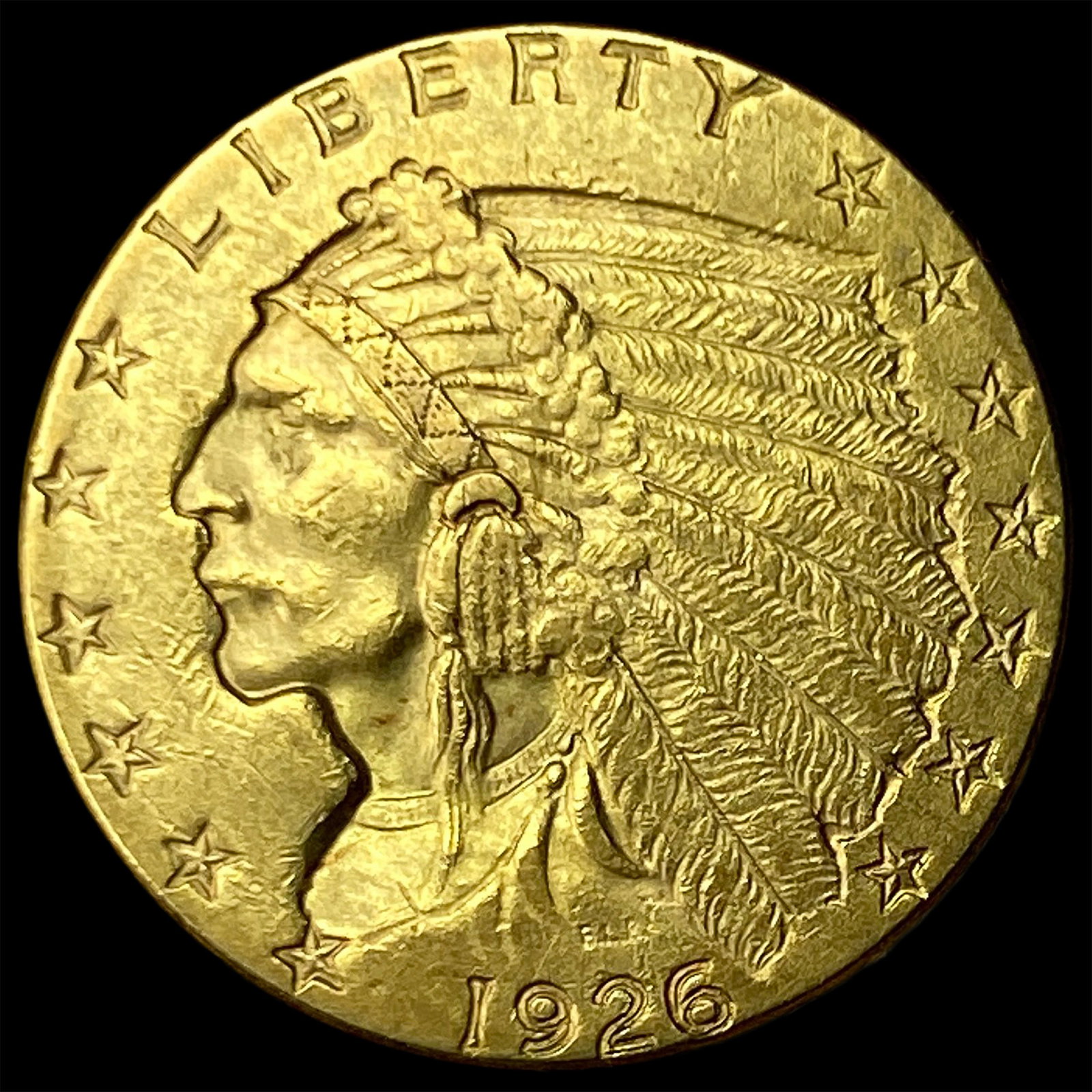 1926 Indian Head Gold $2.5 Quarter Eagle UNCIRCULATED: 1926 Indian Head Gold $2.5 Quarter Eagle UNCIRCULATED