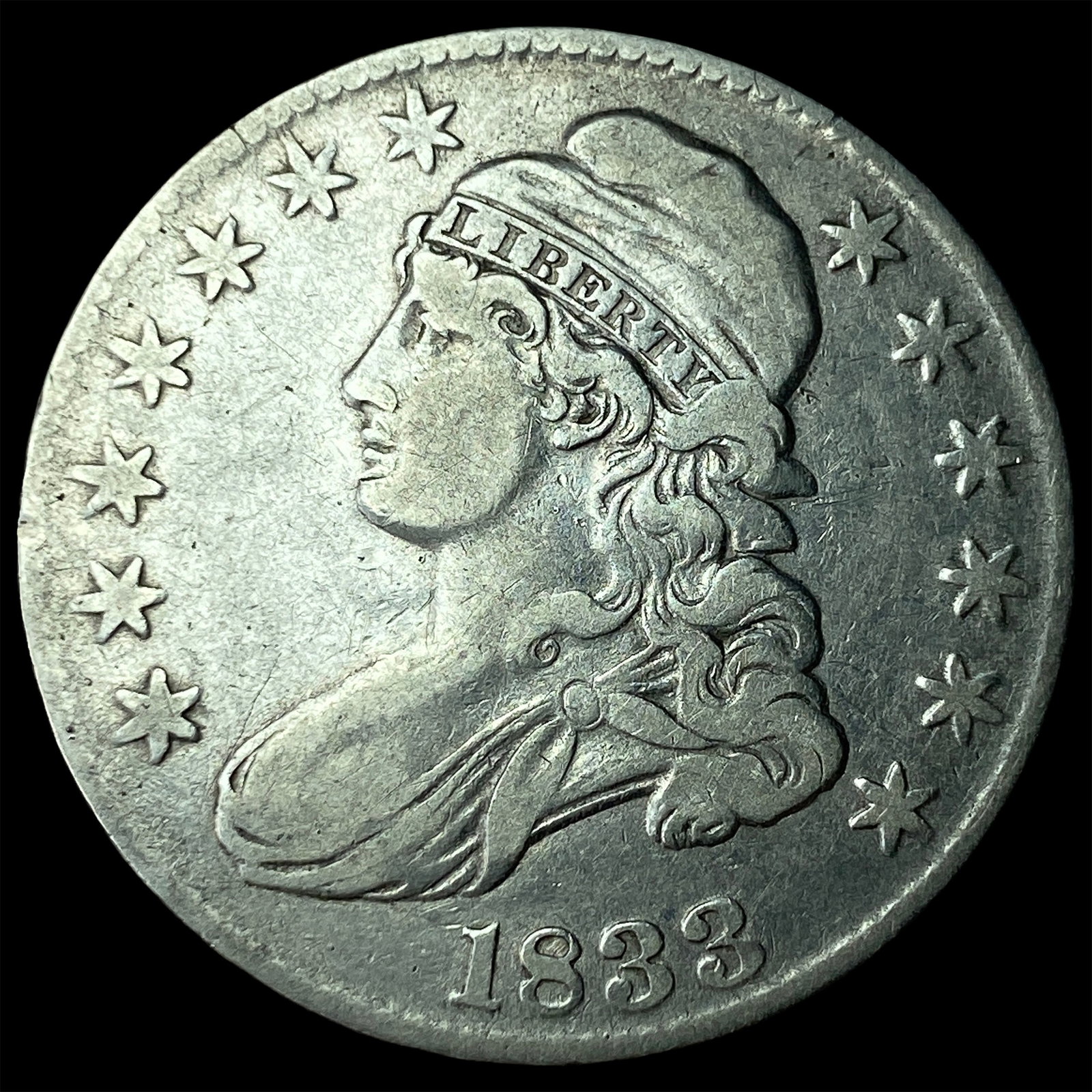 1833 Capped Bust Half Dollar LIGHTLY CIRCULATED: 1833 Capped Bust Half Dollar LIGHTLY CIRCULATED