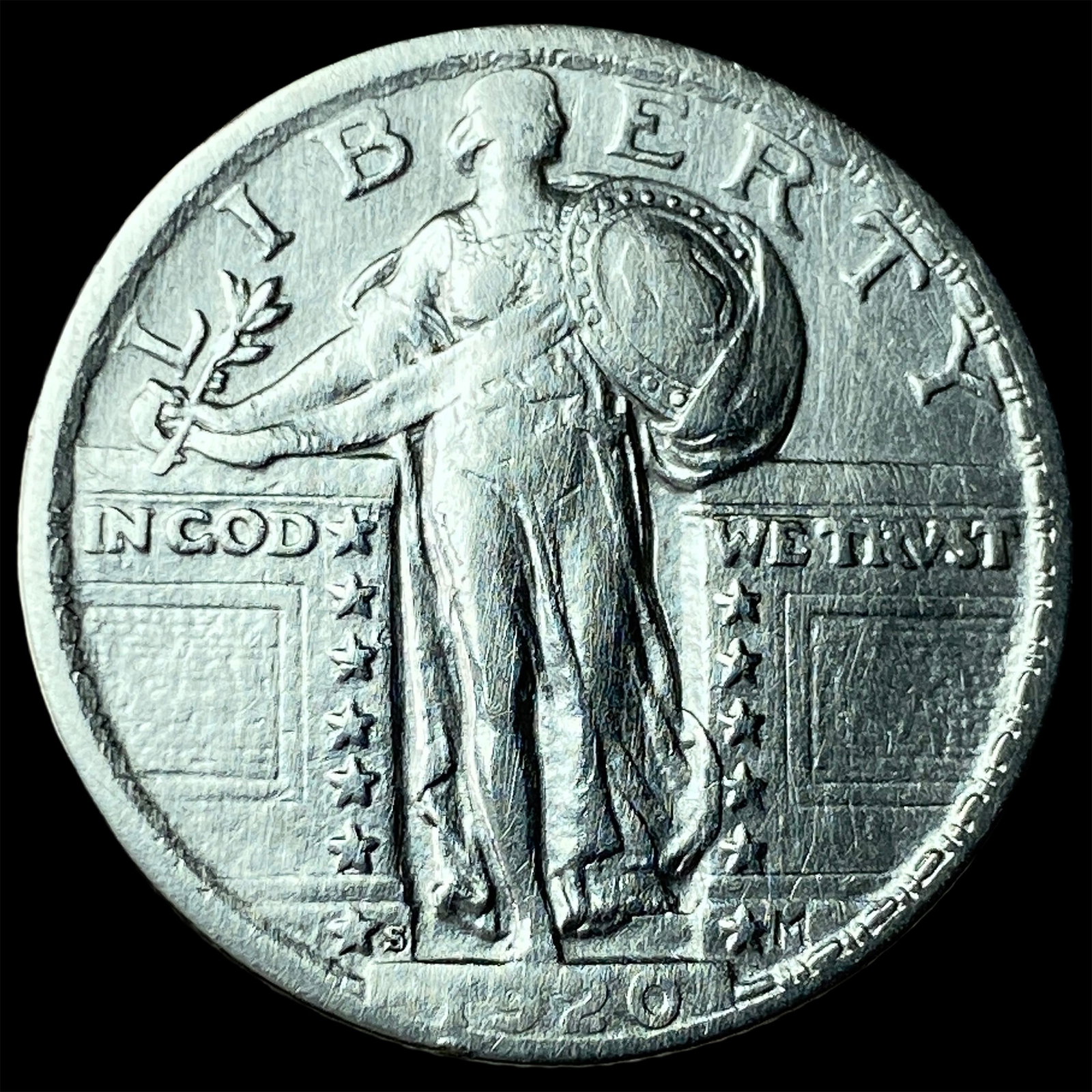 1920-S Silver Standing Liberty Quarter CLOSELY UNCIRCULATED (1 of 2)