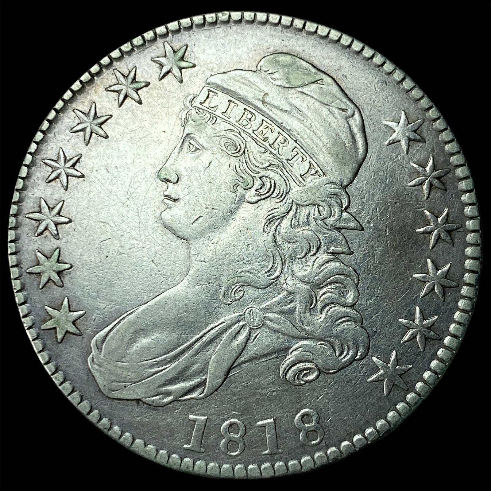 1818 Capped Bust Half Dollar CLOSELY UNCIRCULATED (1 of 2)