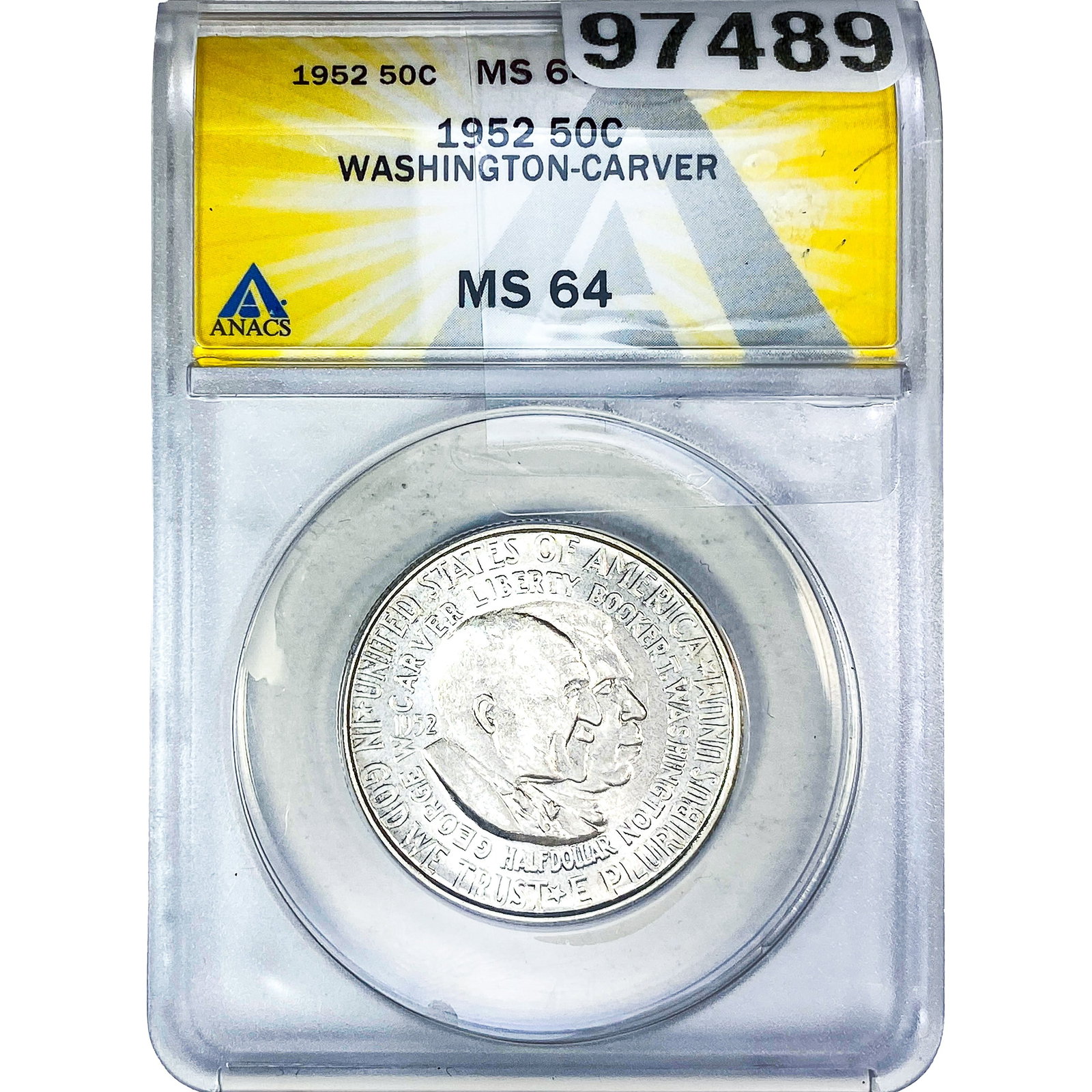 1952 Washington Carver Half Dollar ANACS MS64 (1 of 2)