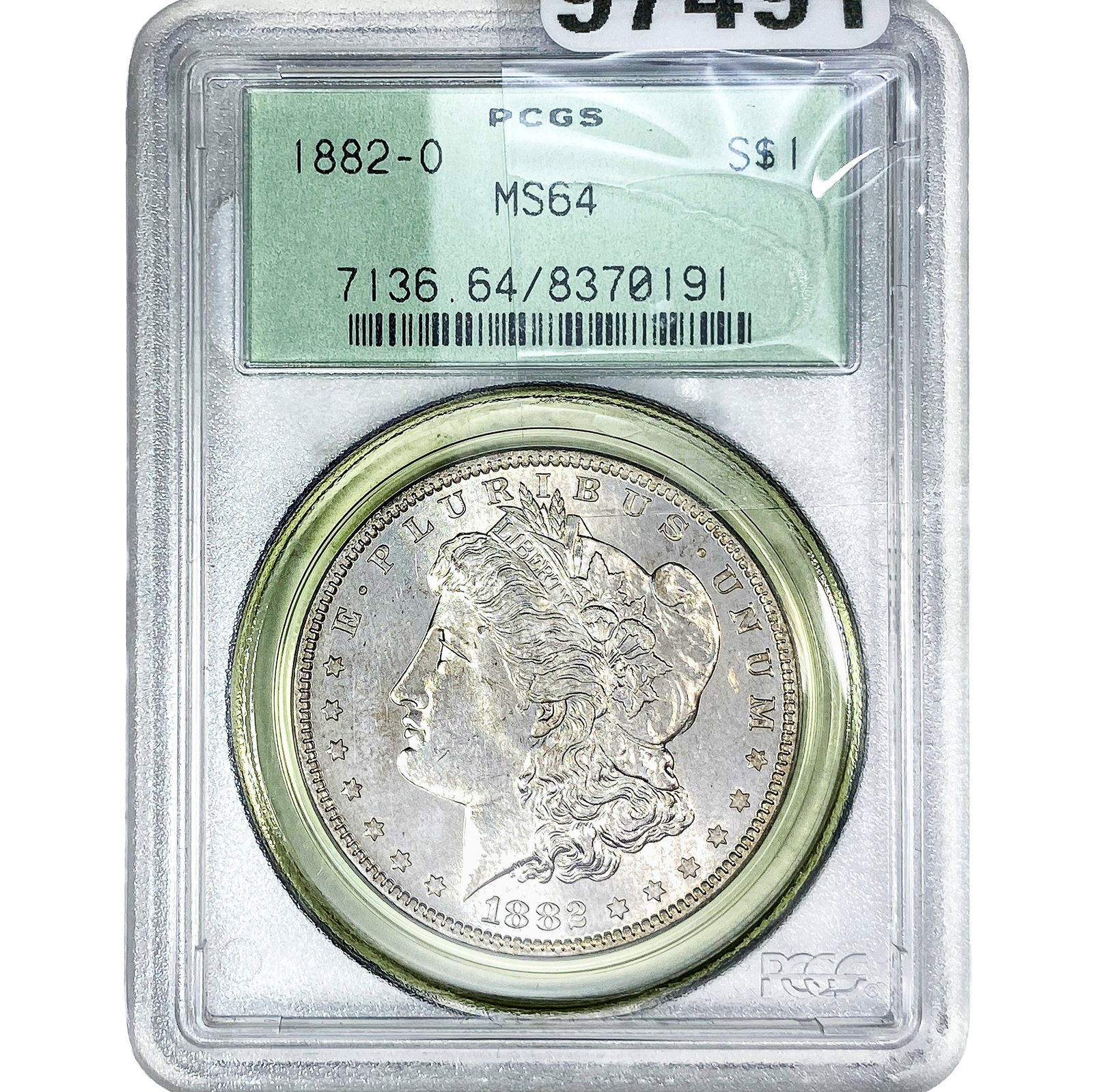 1882-O Morgan Silver Dollar PCGS MS64: 1882-O Morgan Silver Dollar PCGS MS64