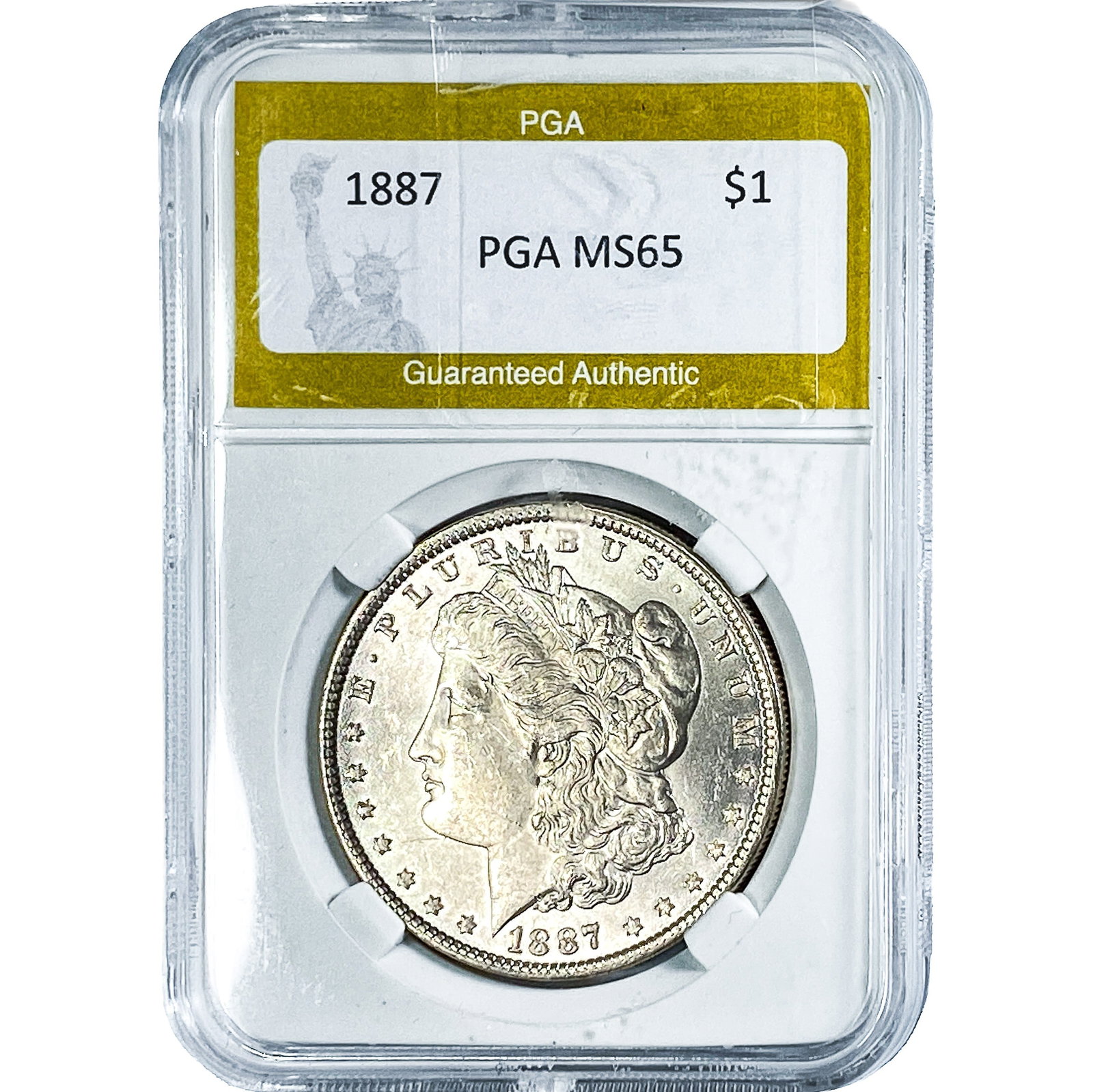1887 Morgan Silver Dollar PGA MS65: 1887 Morgan Silver Dollar PGA MS65