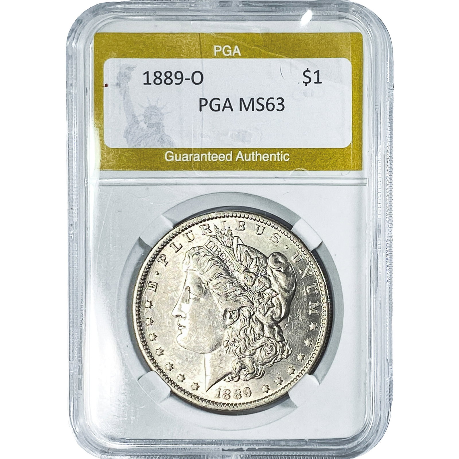 1889-O Morgan Silver Dollar PGA MS63: 1889-O Morgan Silver Dollar PGA MS63