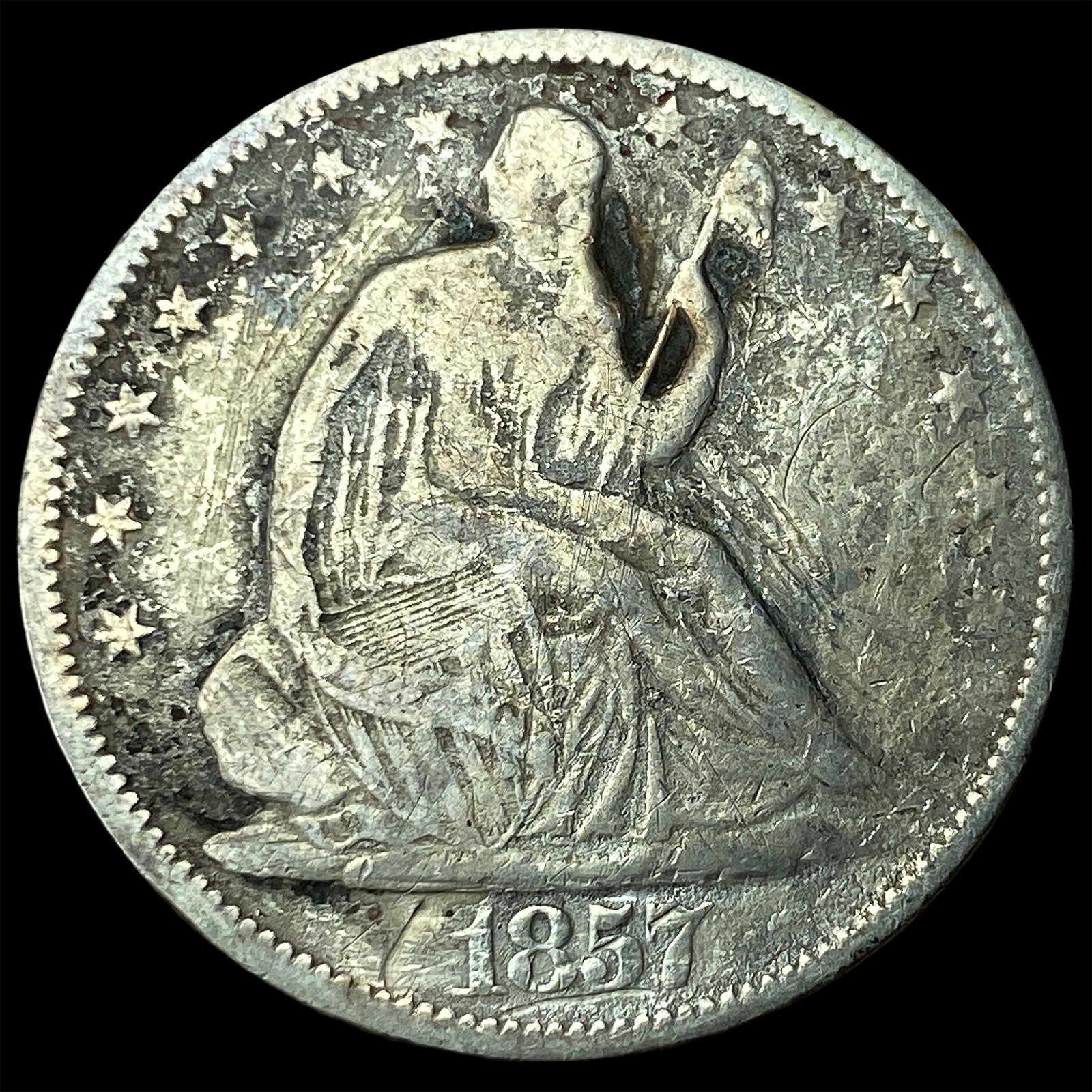 1857 Seated Liberty Half Dollar HIGH GRADE: 1857 Seated Liberty Half Dollar HIGH GRADE