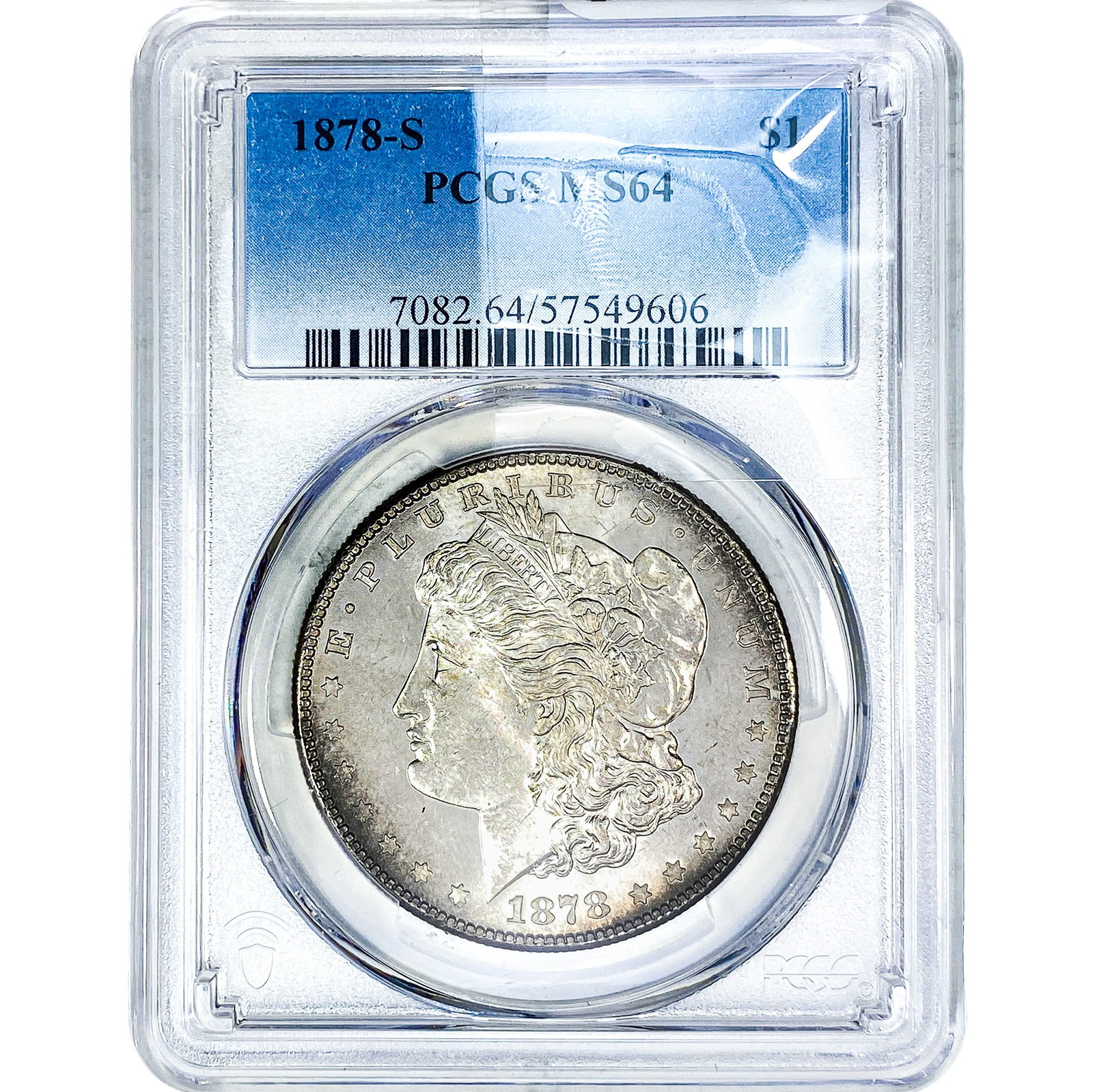 1878-S Morgan Silver Dollar PCGS MS64: 1878-S Morgan Silver Dollar PCGS MS64