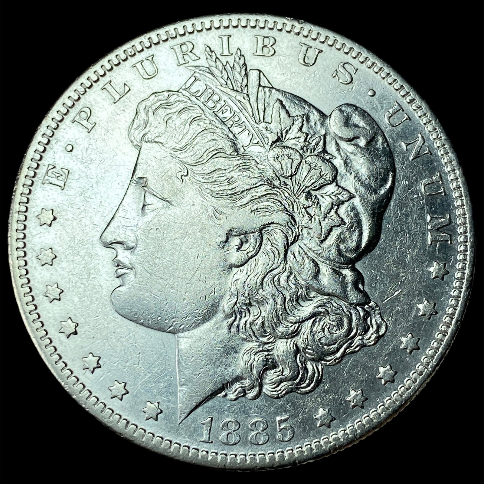 1885-S Silver Morgan Dollar CHOICE AU: 1885-S Silver Morgan Dollar CHOICE AU
