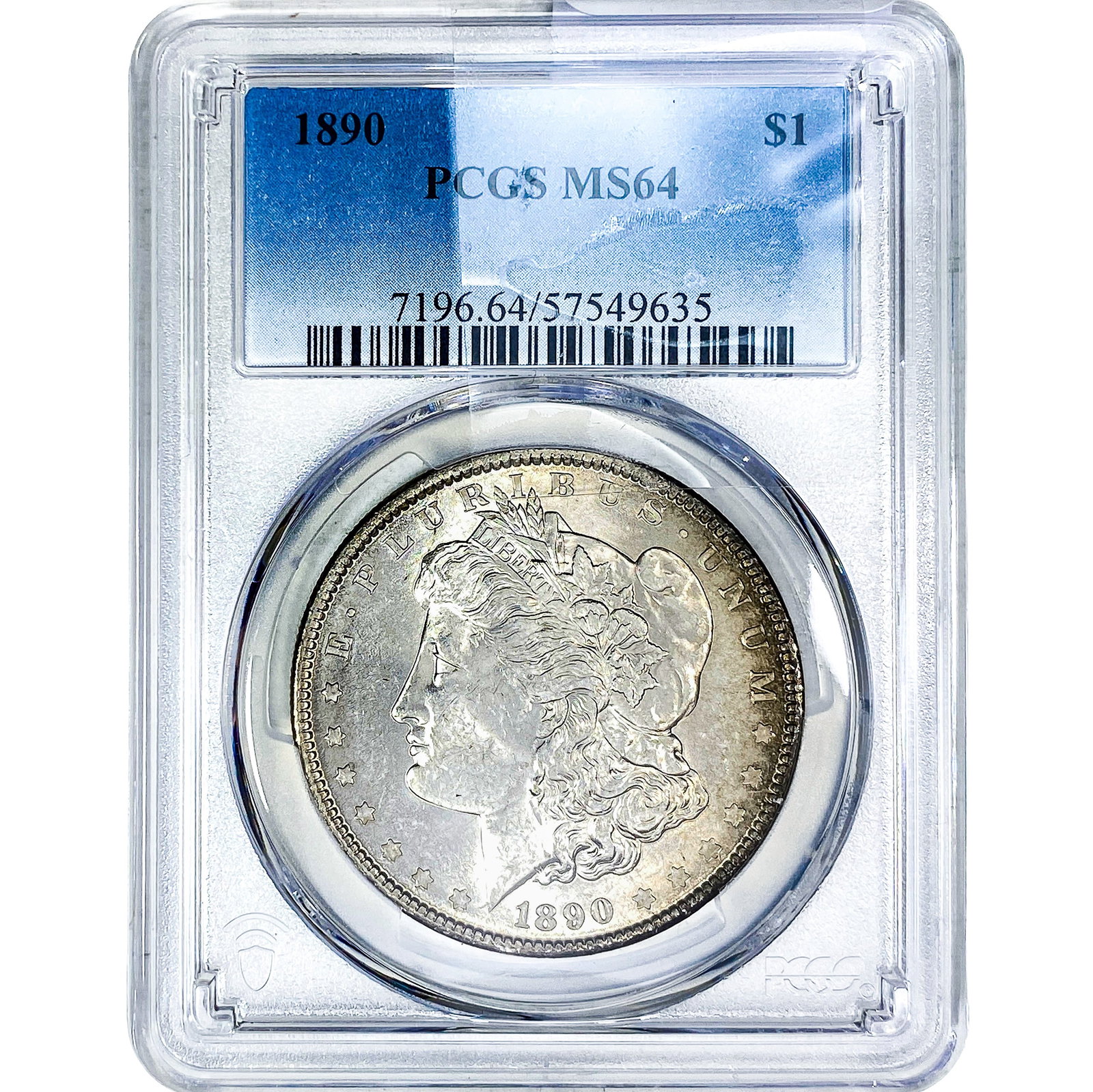 1890 Morgan Silver Dollar PCGS MS64: 1890 Morgan Silver Dollar PCGS MS64