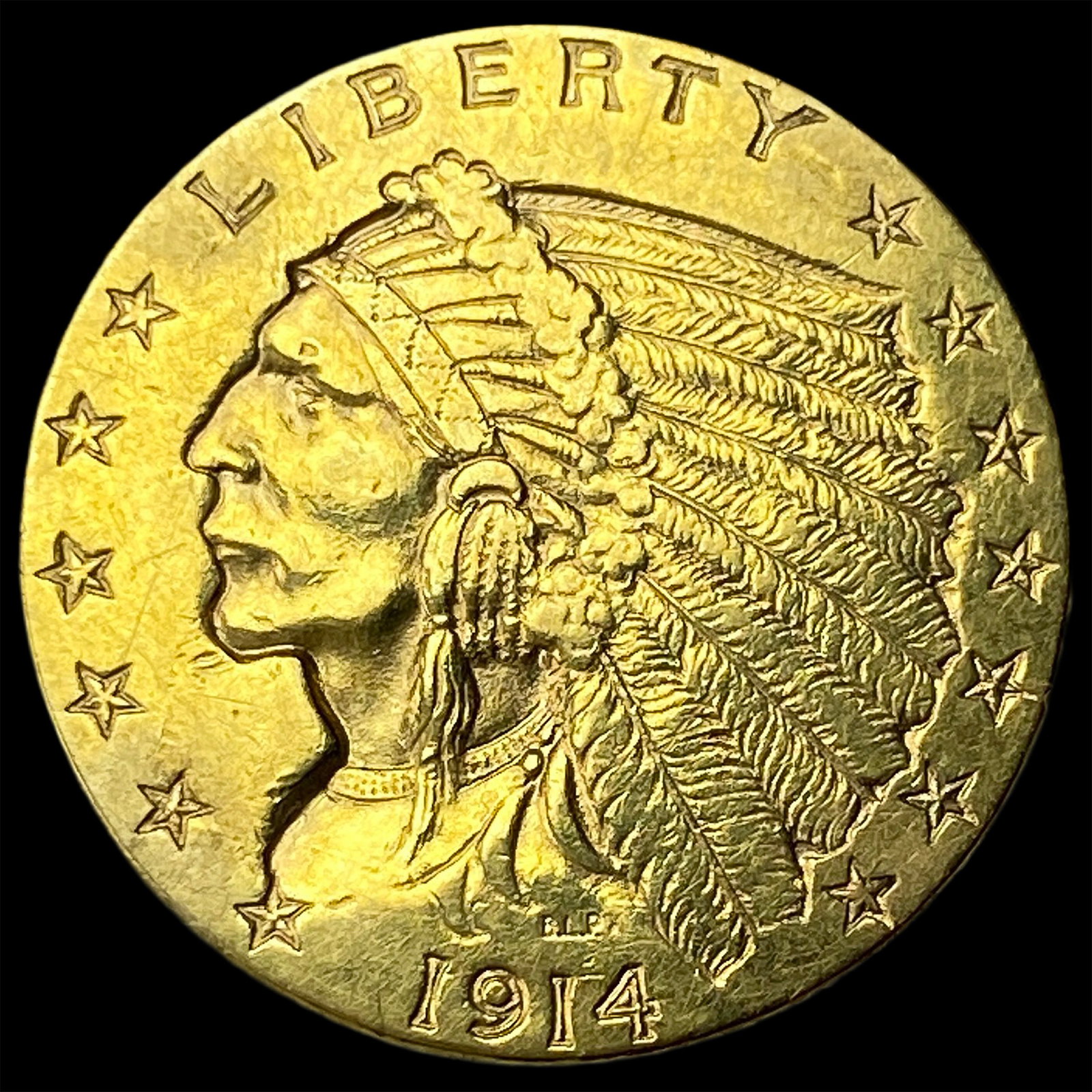 1914 Indian Head Gold $2.50 Quarter Eagle UNCIRCULATED (1 of 2)