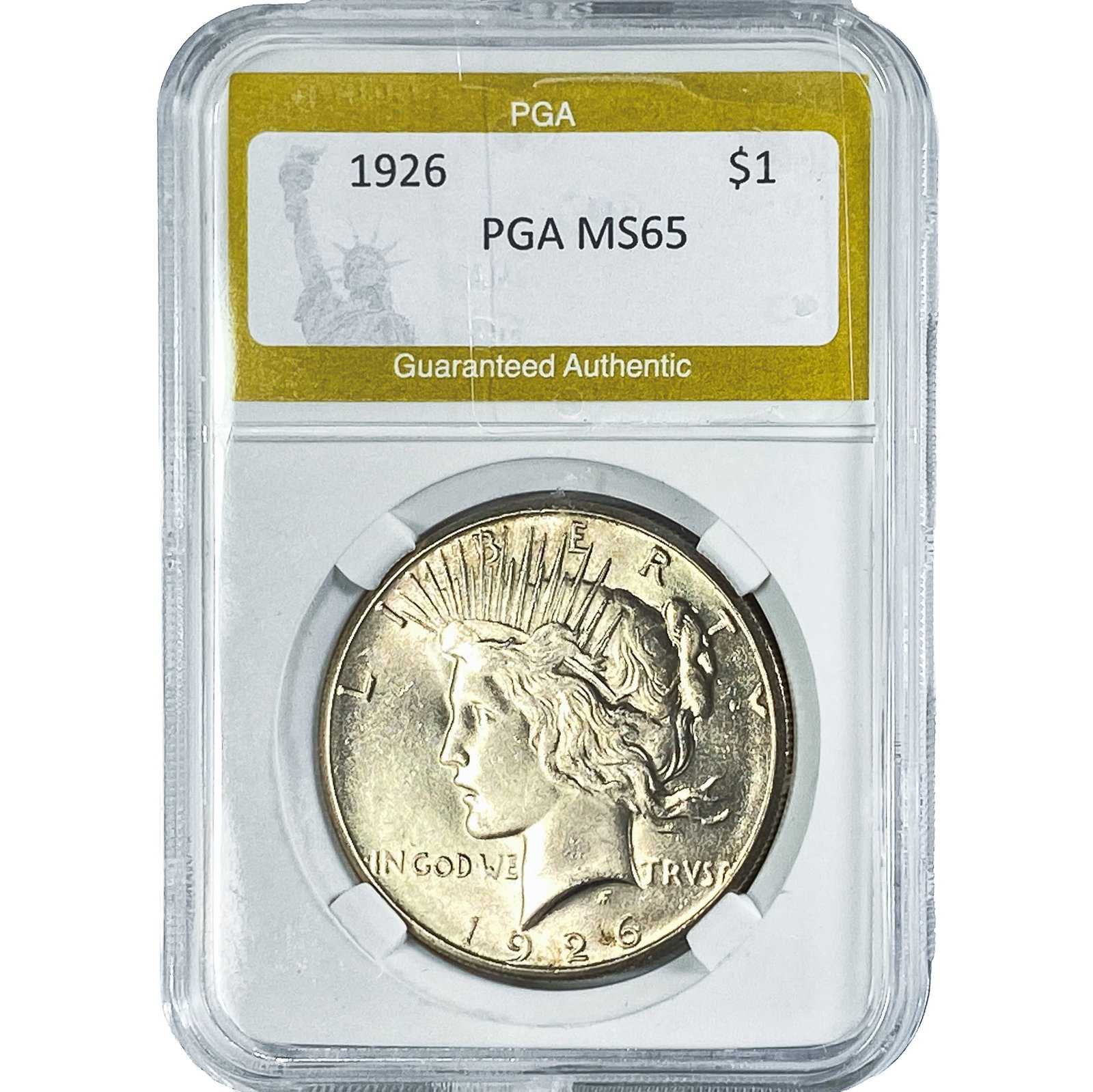 1926 Silver Peace Dollar PGA MS65: 1926 Silver Peace Dollar PGA MS65