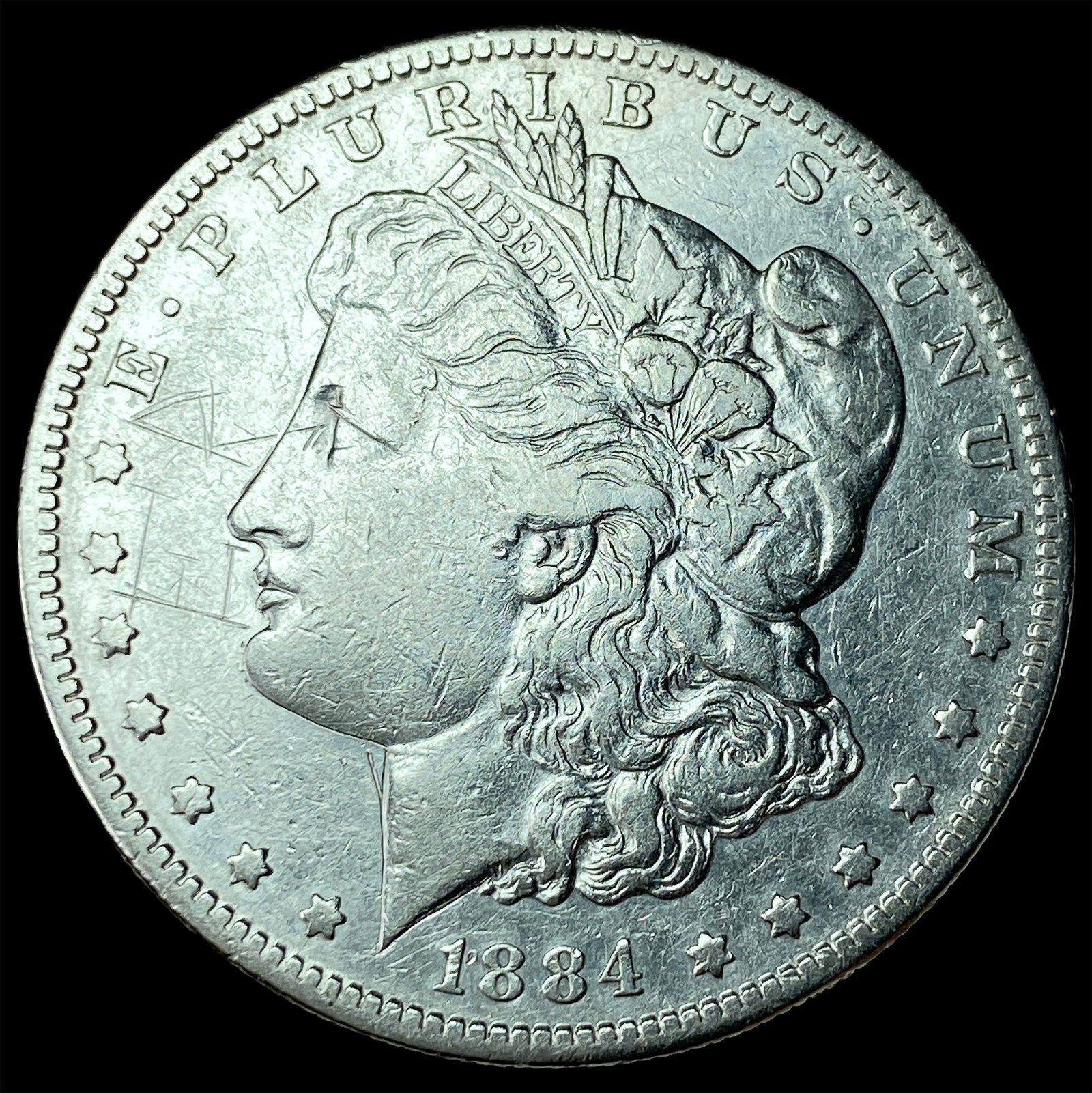 1884-S Silver Morgan Dollar CLOSELY UNCIRCULATED: 1884-S Silver Morgan Dollar CLOSELY UNCIRCULATED