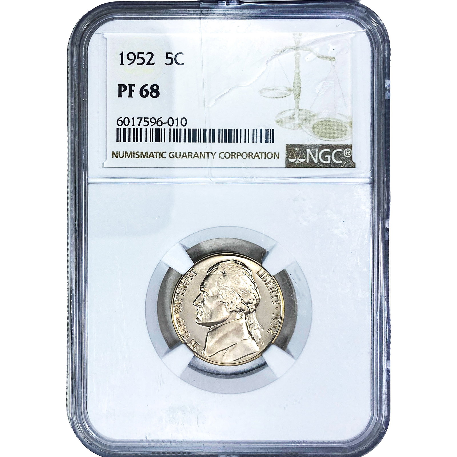 1952 Jefferson Nickel NGC PF68 (1 of 2)