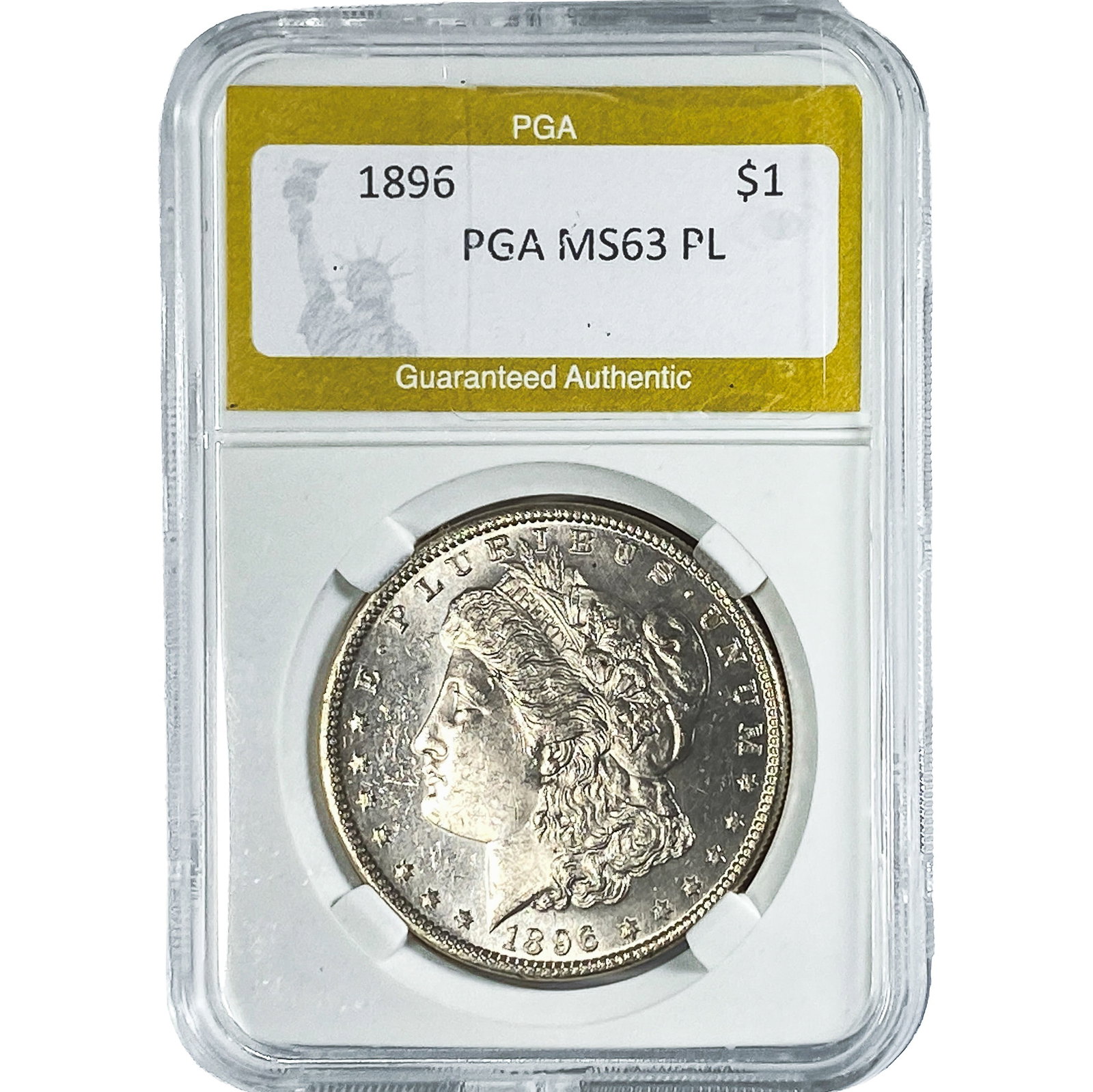1896 Morgan Silver Dollar PGA MS63 PL: 1896 Morgan Silver Dollar PGA MS63 PL