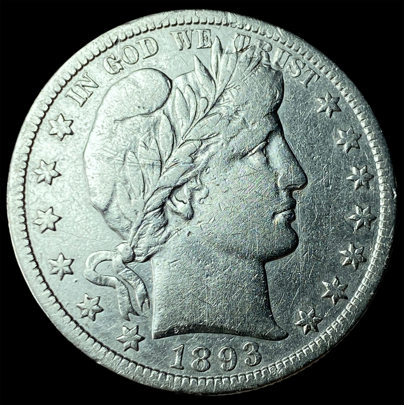 1893-S Silver Barber Half Dollar NEARLY UNCIRCULATED (1 of 2)