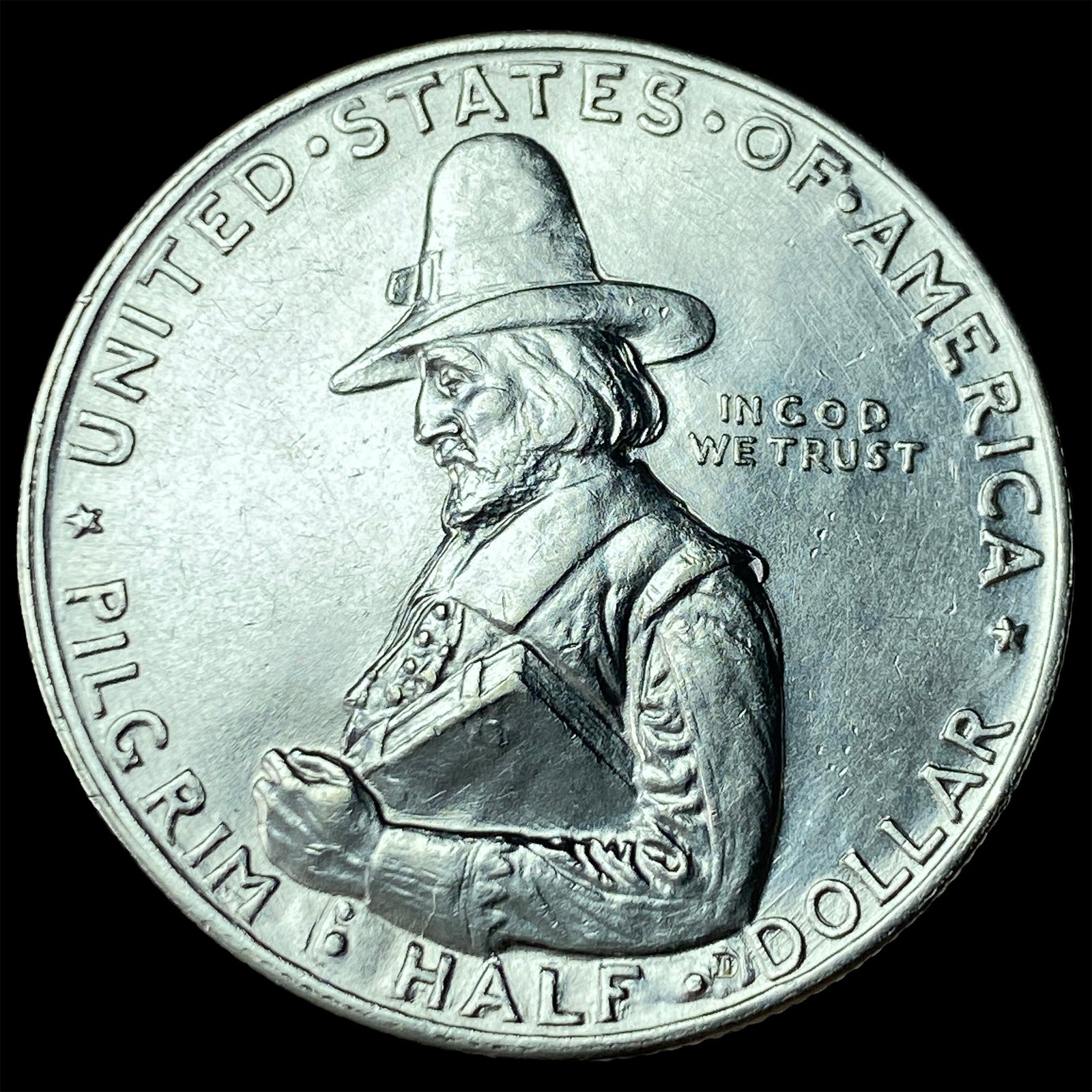 1920 Silver Half Dollar Pilgrim Tercentenary UNCIRCULATED (1 of 2)