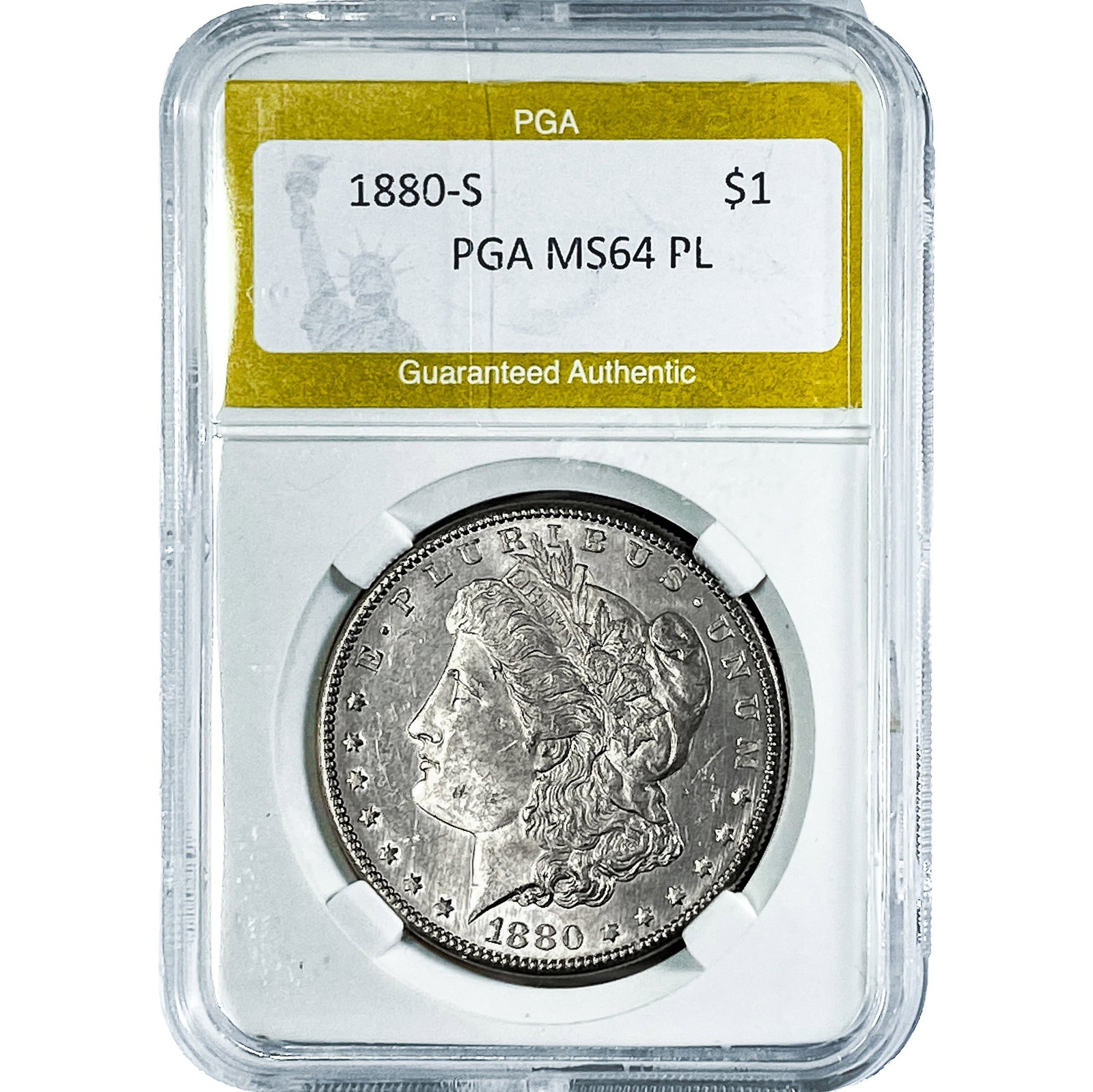1880-S Morgan Silver Dollar PGA MS64 PL (1 of 2)