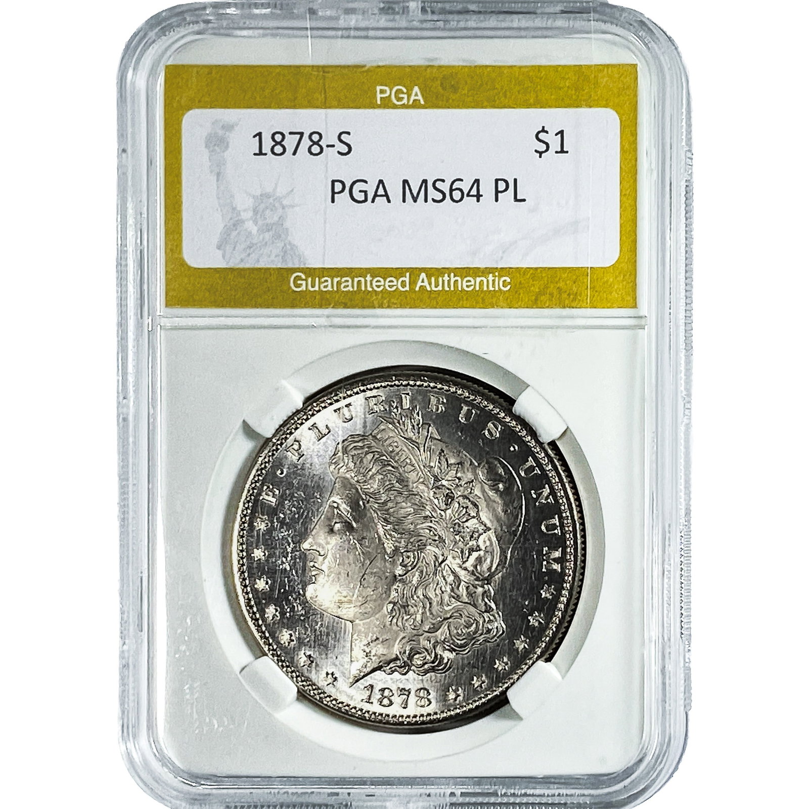 1878-S Morgan Silver Dollar PGA MS64 PL (1 of 2)