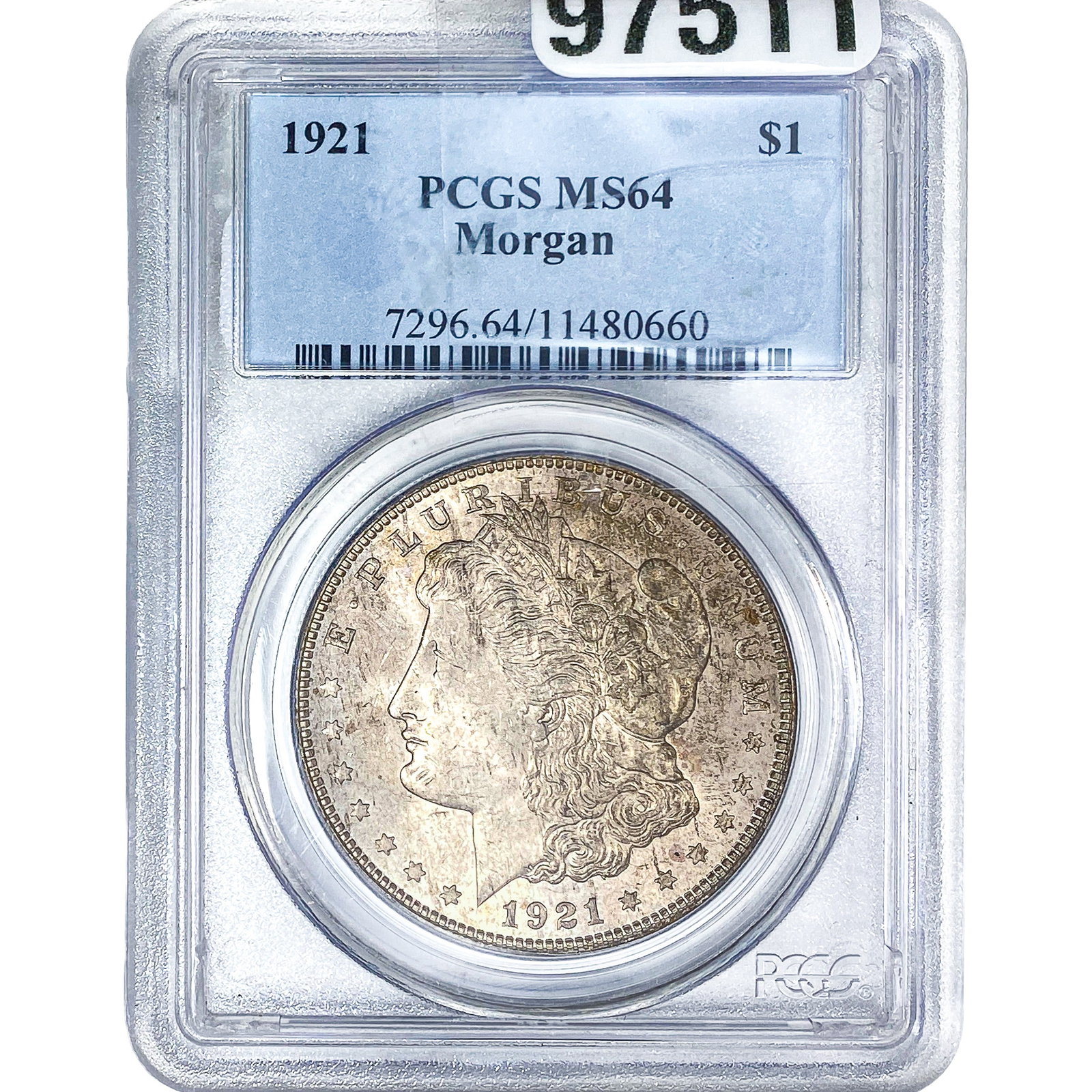 1921 Morgan Silver Dollar PCGS MS64: 1921 Morgan Silver Dollar PCGS MS64