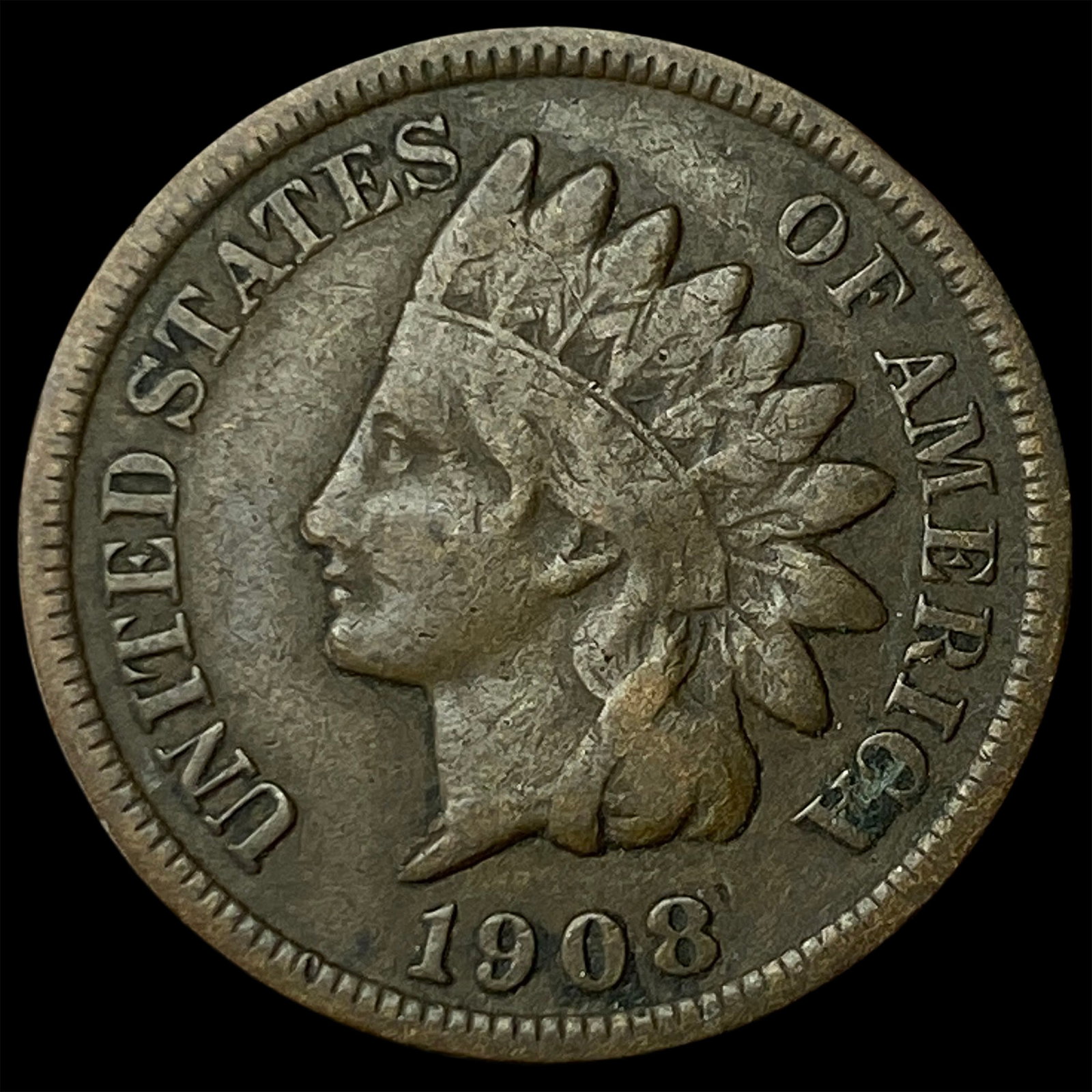 1908-S Indian Head Cent LIGHTLY CIRCULATED: 1908-S Indian Head Cent LIGHTLY CIRCULATED