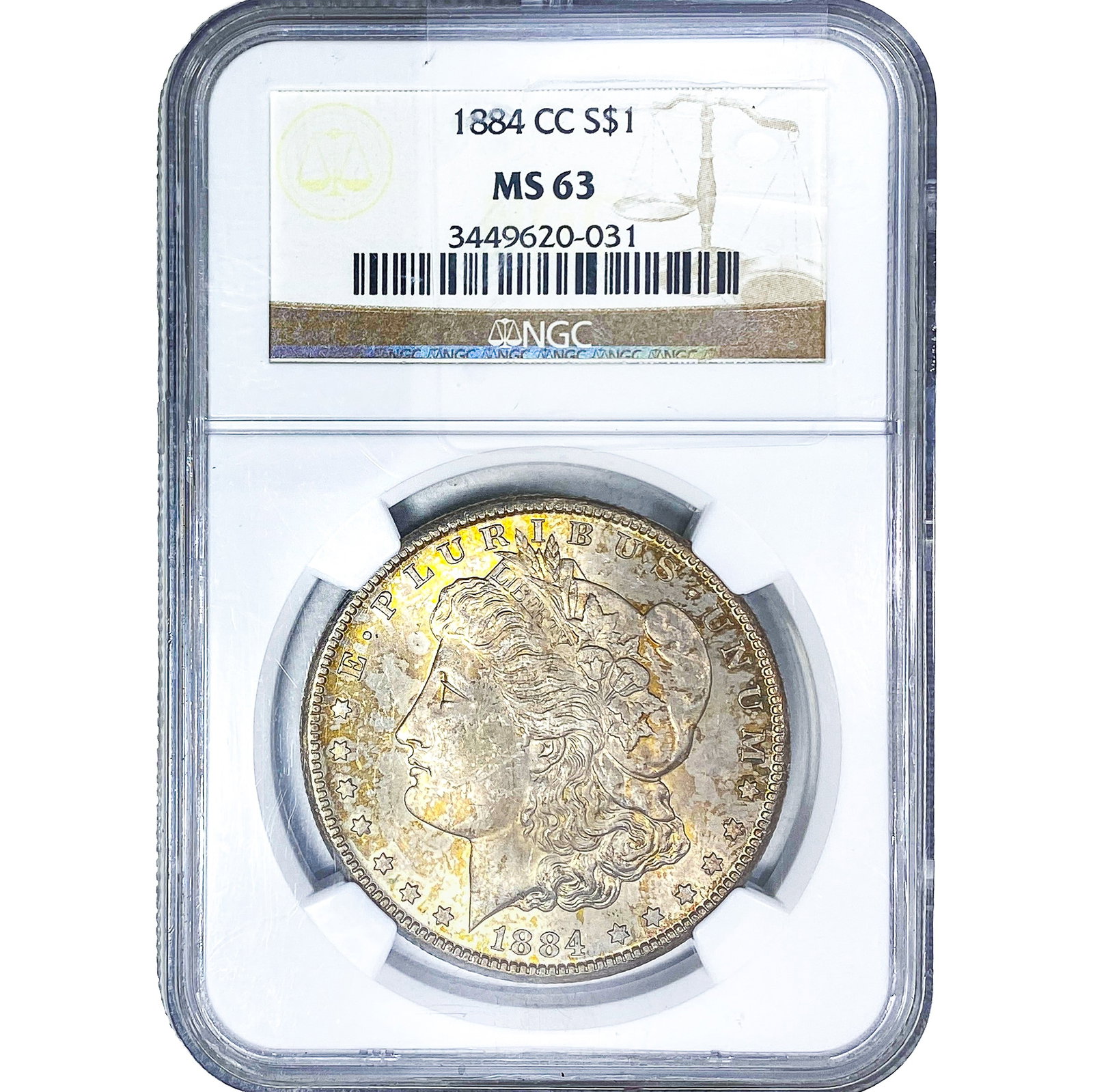 1884-CC Morgan Silver Dollar NGC MS63: 1884-CC Morgan Silver Dollar NGC MS63