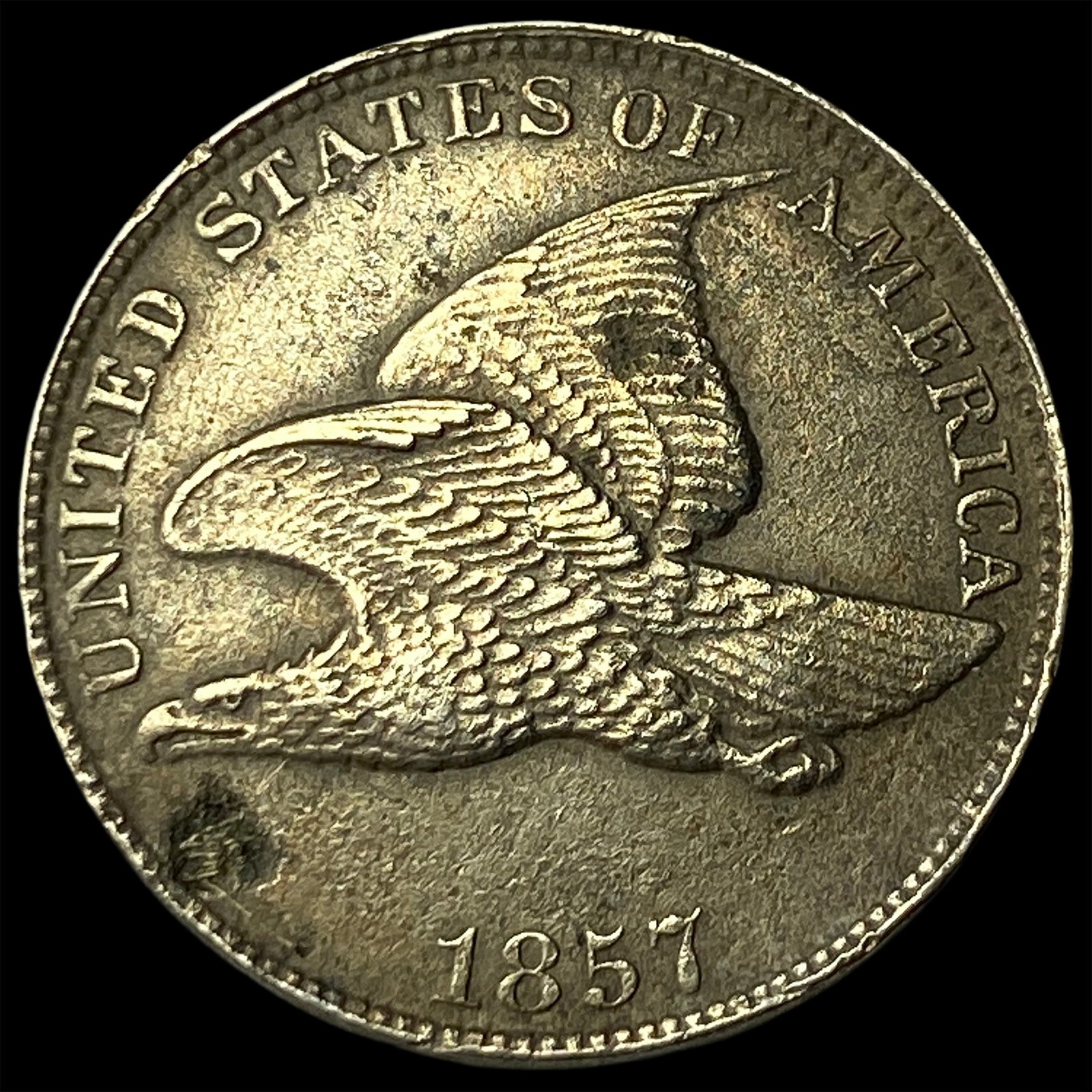 1857 Flying Eagle Cent CLOSELY UNCIRCULATED (1 of 2)