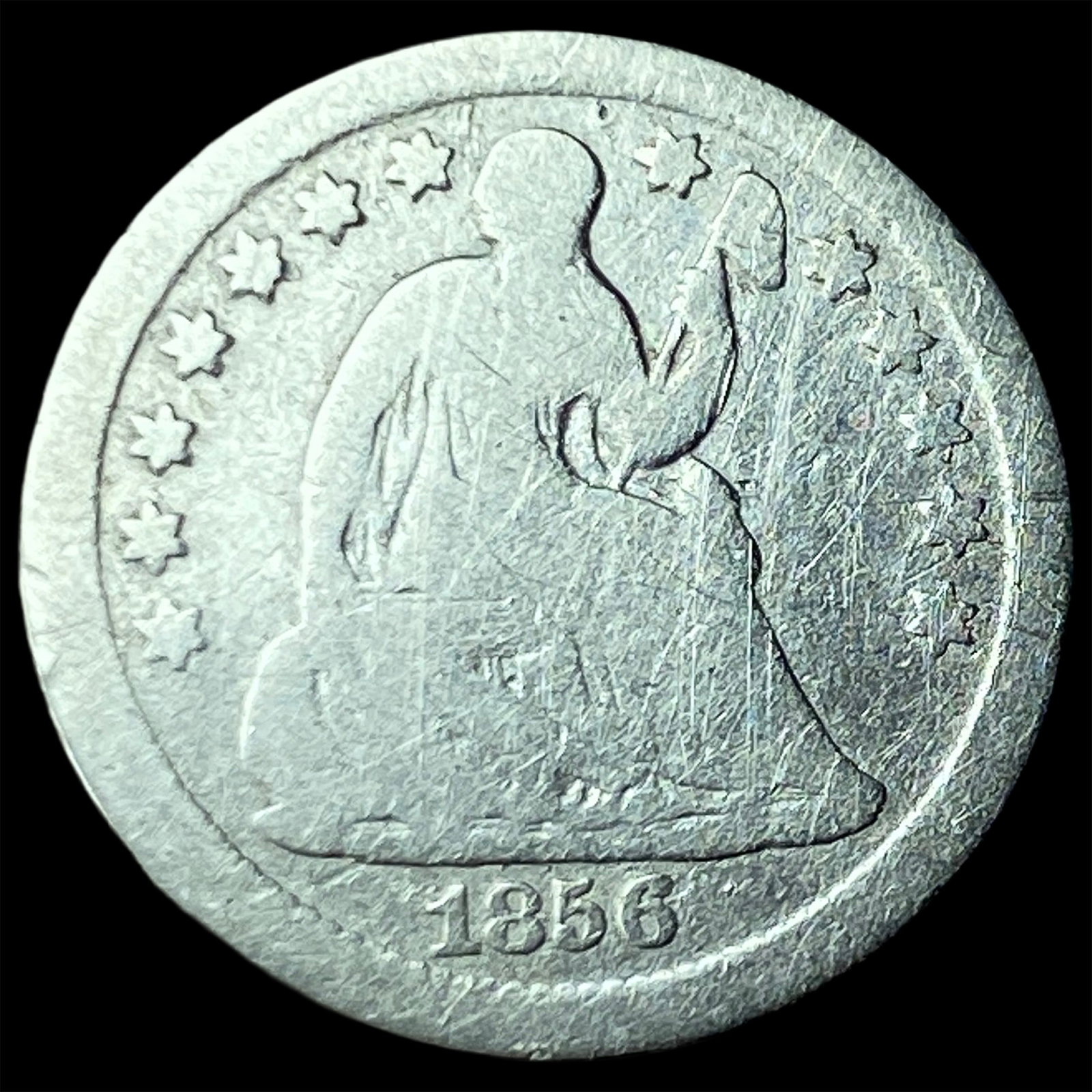 1856 Silver Half Dime NICELY CIRCULATED (1 of 2)