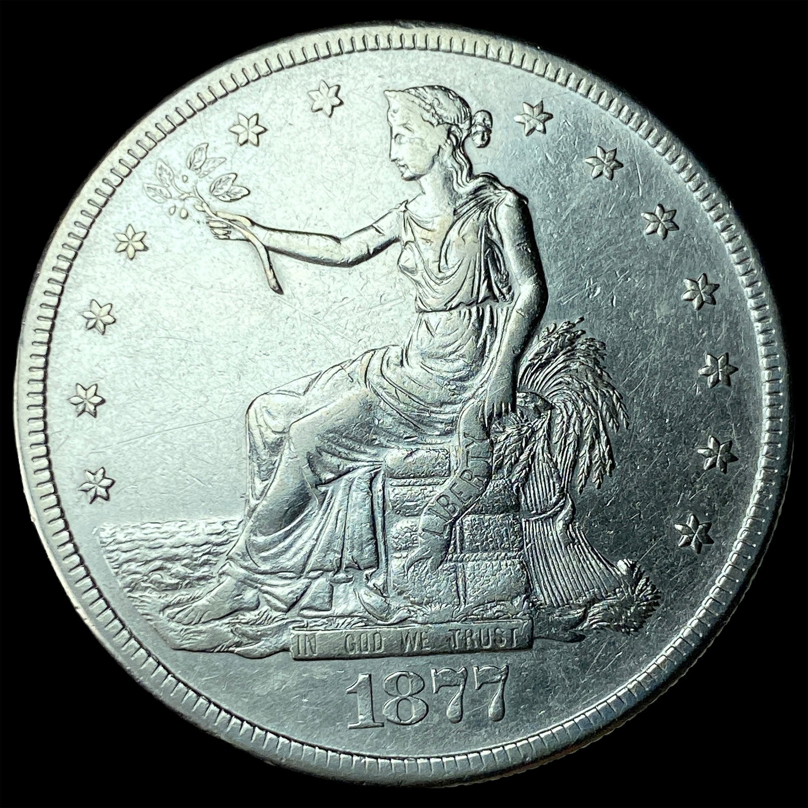 1877-S Silver Trade Dollar CHOICE AU (1 of 2)