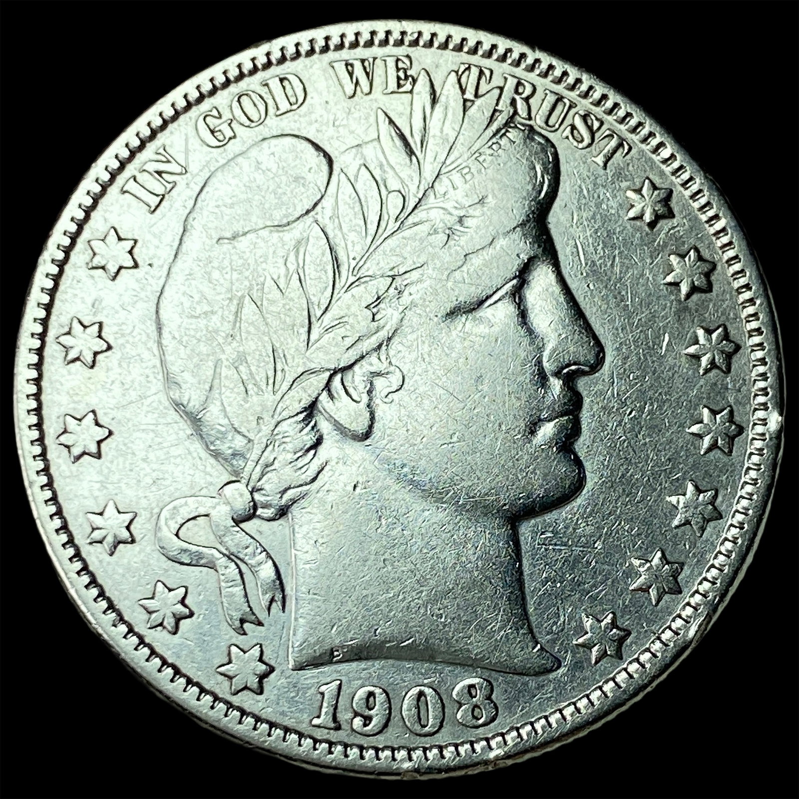 1908-O Silver Half Dollar CLOSELY UNCIRCULATED (1 of 2)