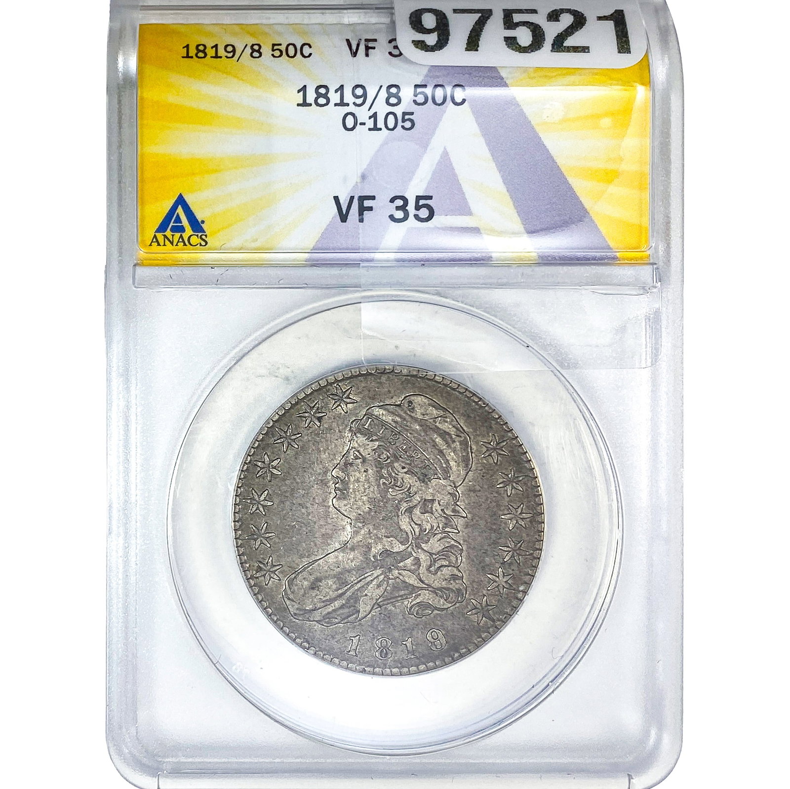 1819/8 Capped Bust Half Dollar ANACS VF35 (1 of 2)