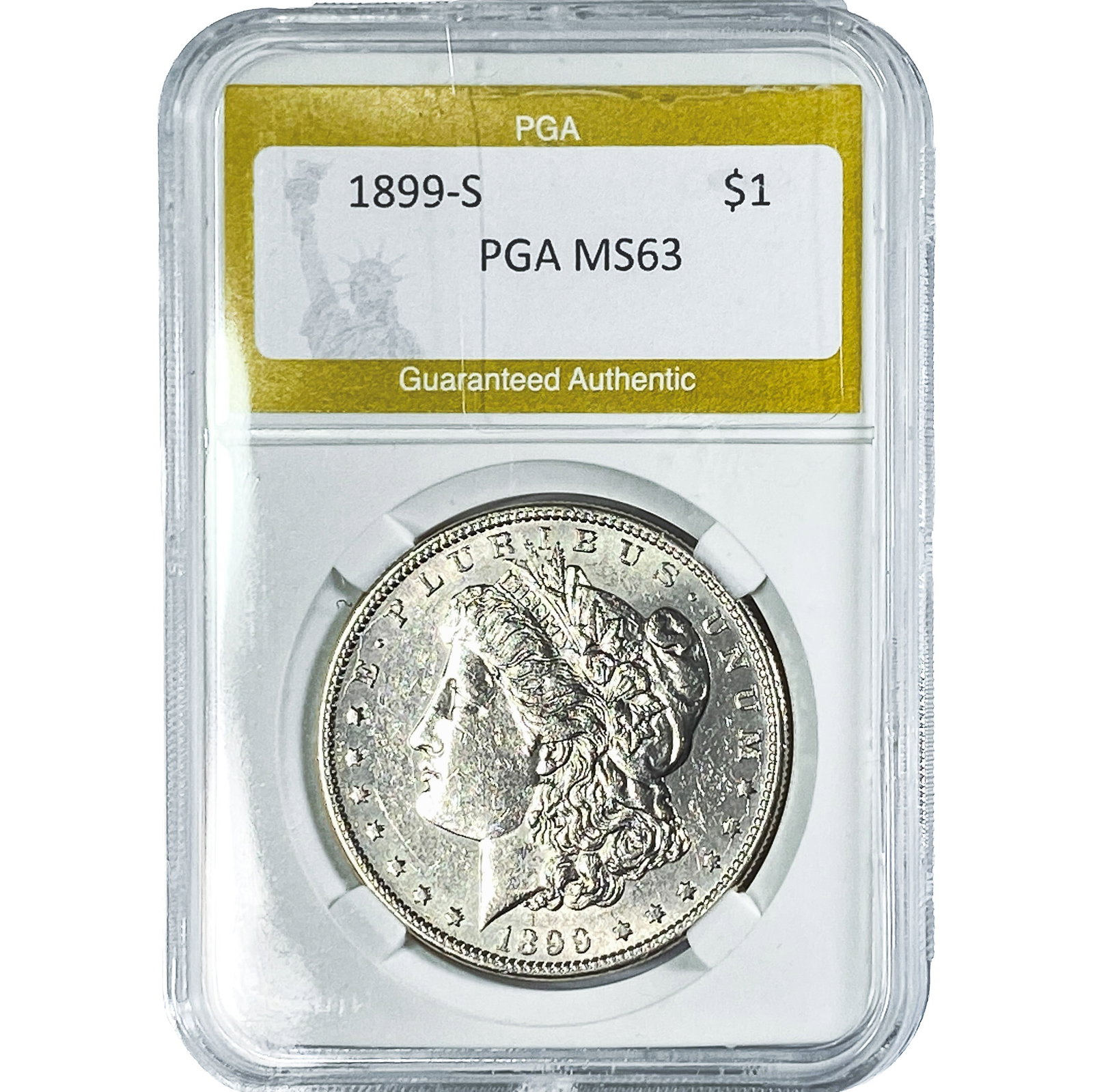 1899-S Morgan Silver Dollar PGA MS63: 1899-S Morgan Silver Dollar PGA MS63