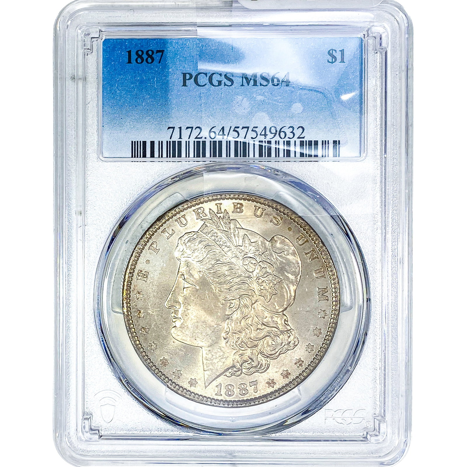 1887 Morgan Silver Dollar PCGS MS64: 1887 Morgan Silver Dollar PCGS MS64