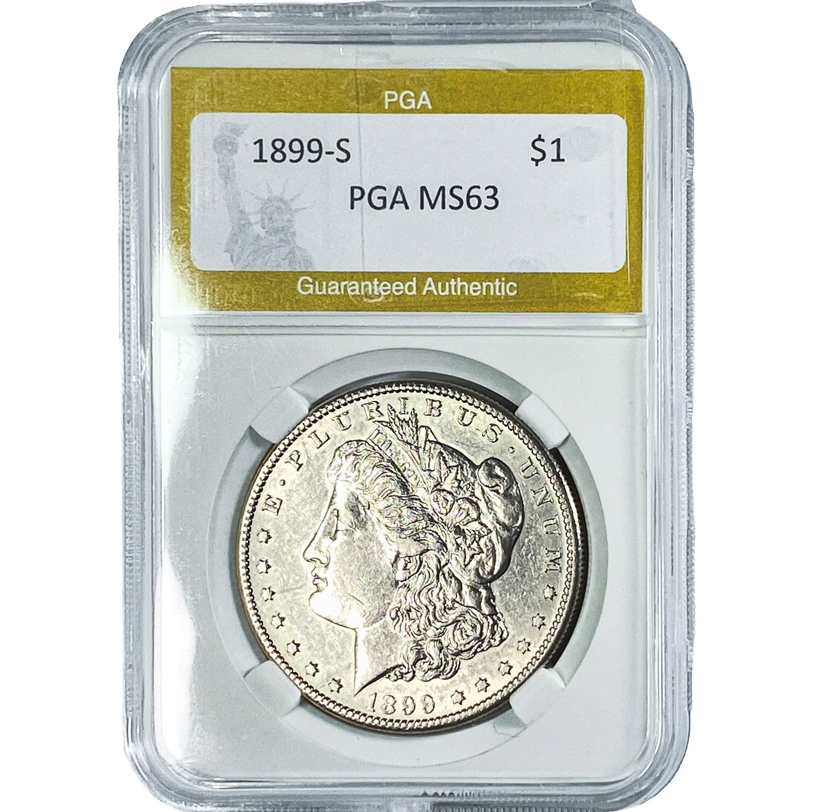 1899-S Morgan Silver Dollar PGA MS63: 1899-S Morgan Silver Dollar PGA MS63