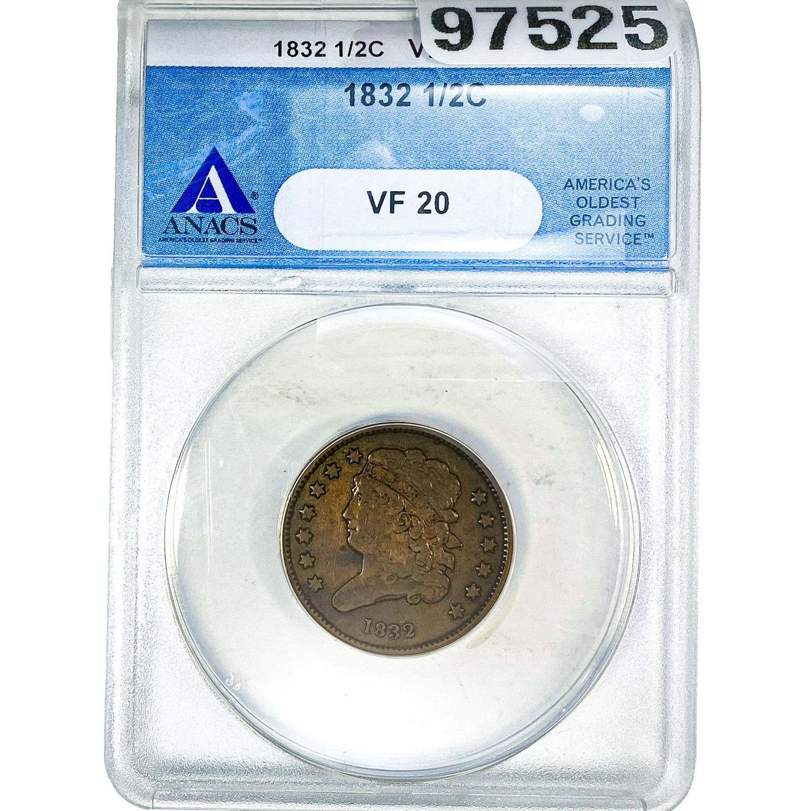 1832 Classic Head Half Cent ANACS VF20 (1 of 2)