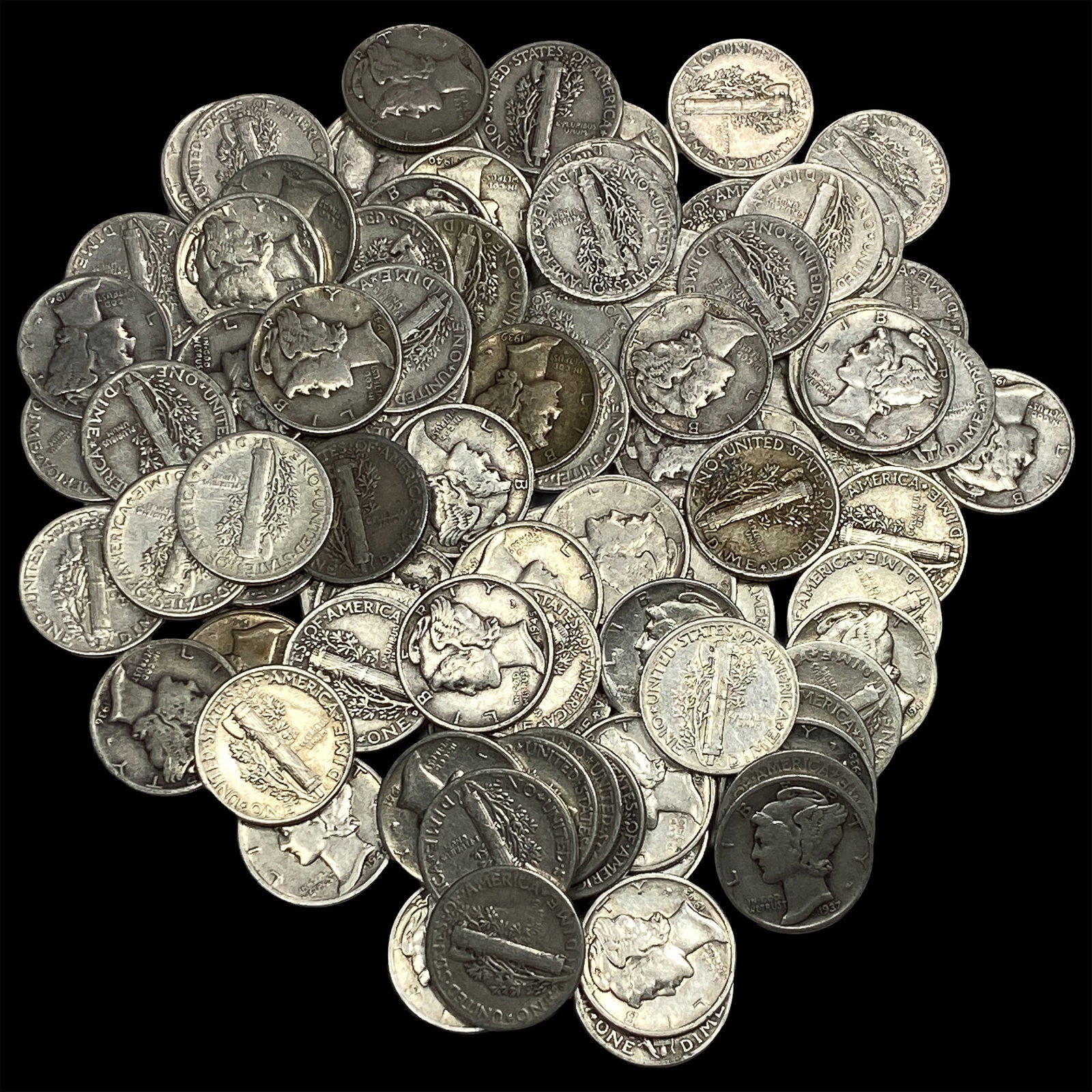 Various Dates Mercury Silver Dime (1 of 2)