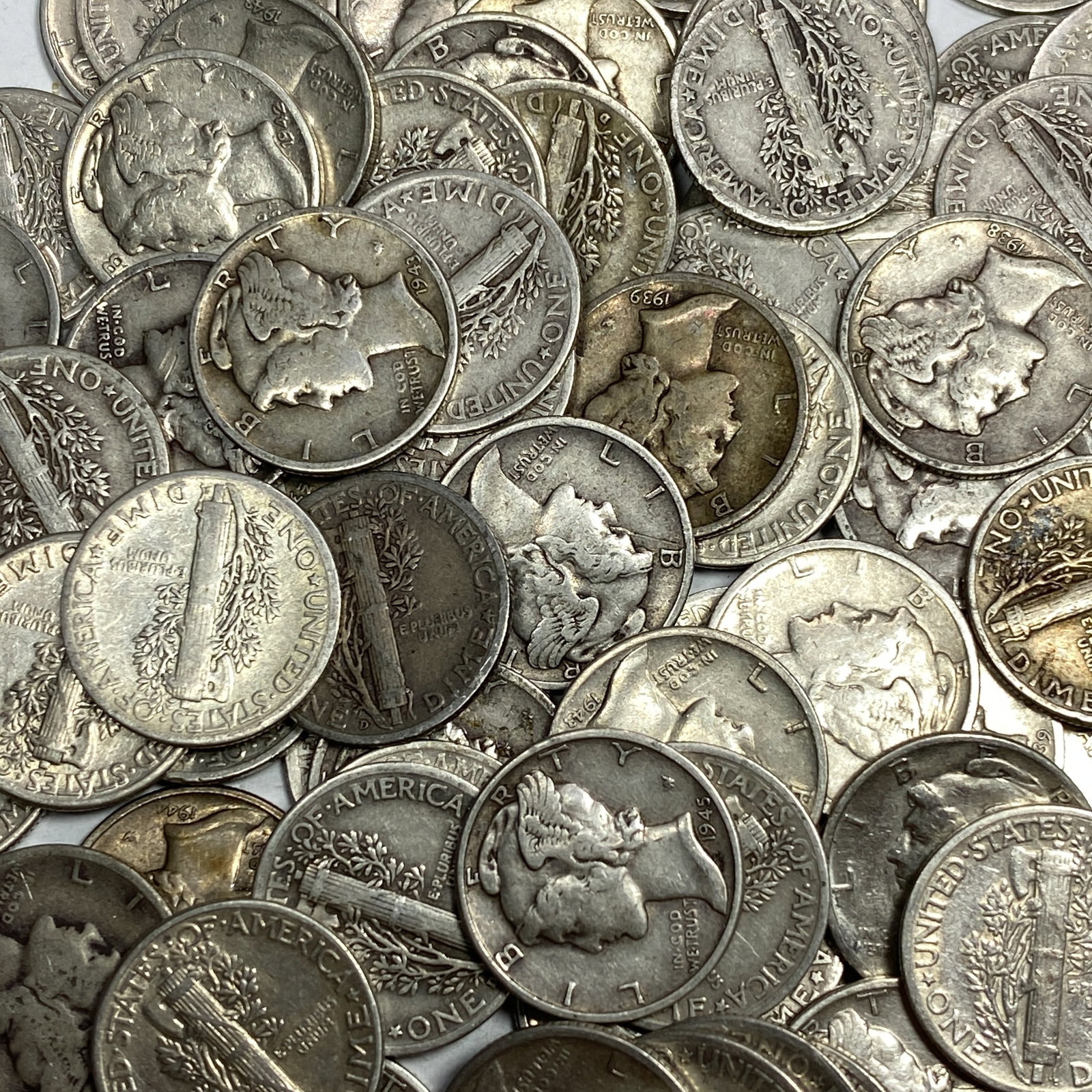 Various Dates Mercury Silver Dime - 2