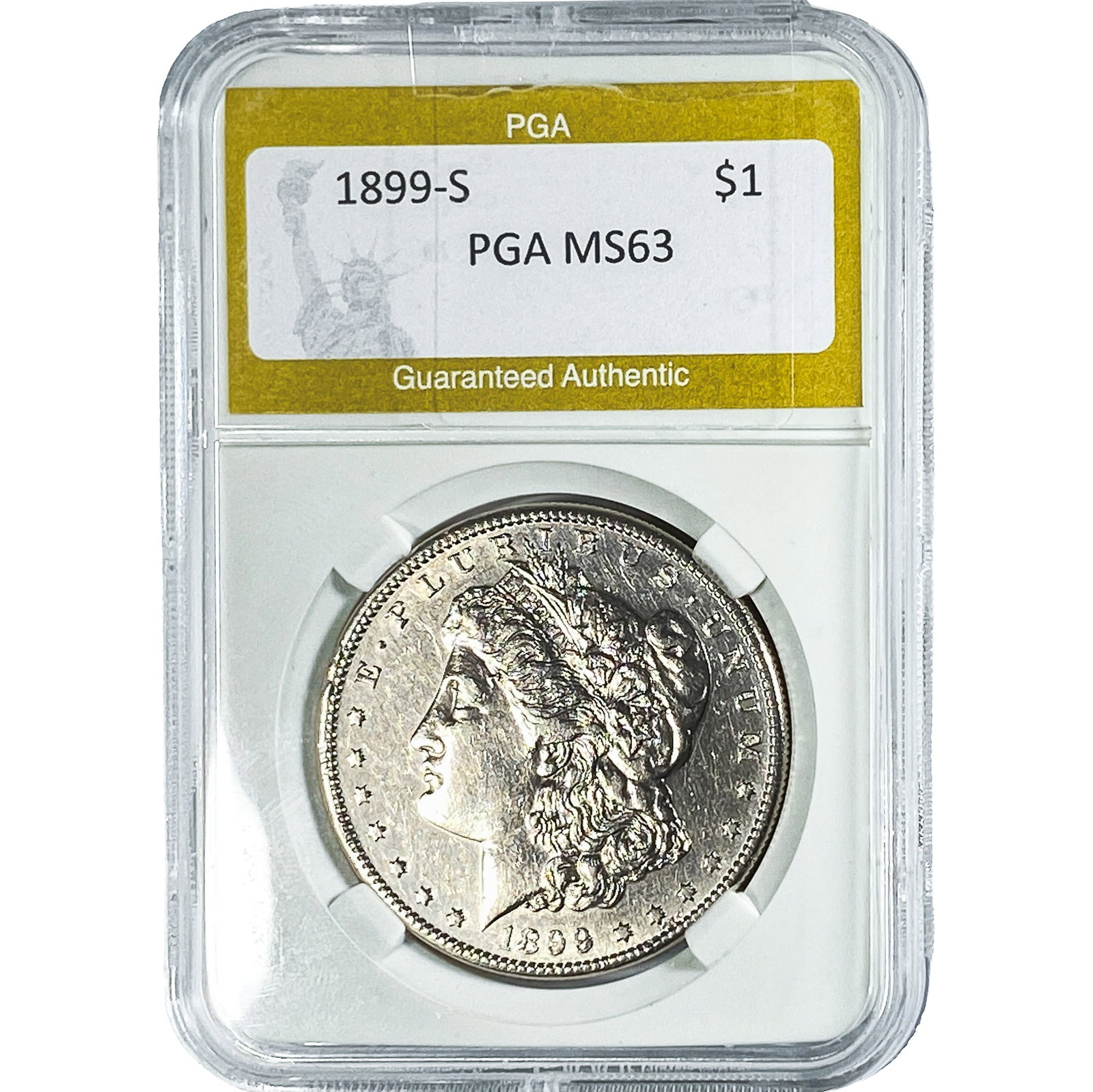 1899-S Morgan Silver Dollar PGA MS63: 1899-S Morgan Silver Dollar PGA MS63
