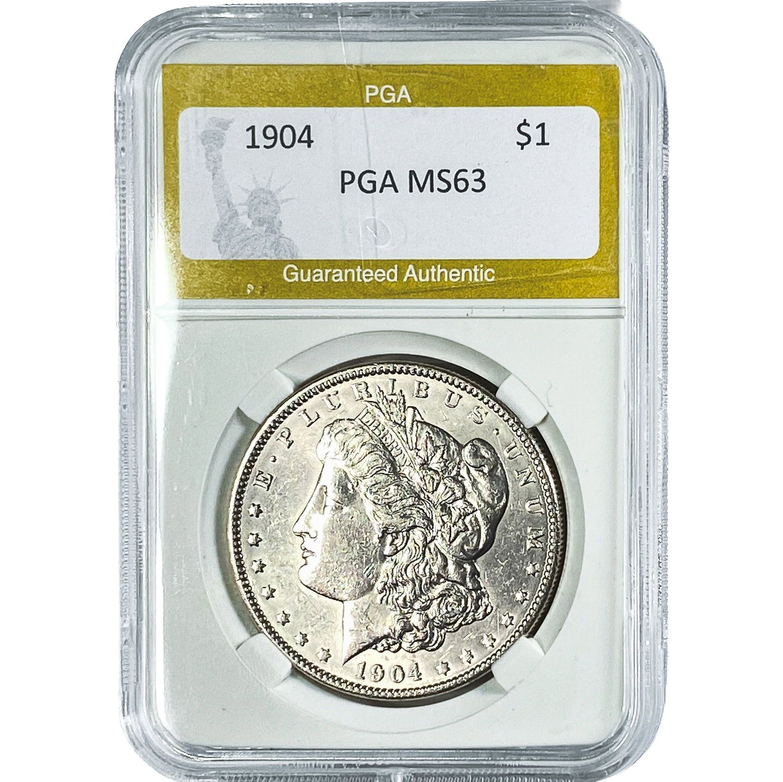 1904 Morgan Silver Dollar PGA MS63: 1904 Morgan Silver Dollar PGA MS63
