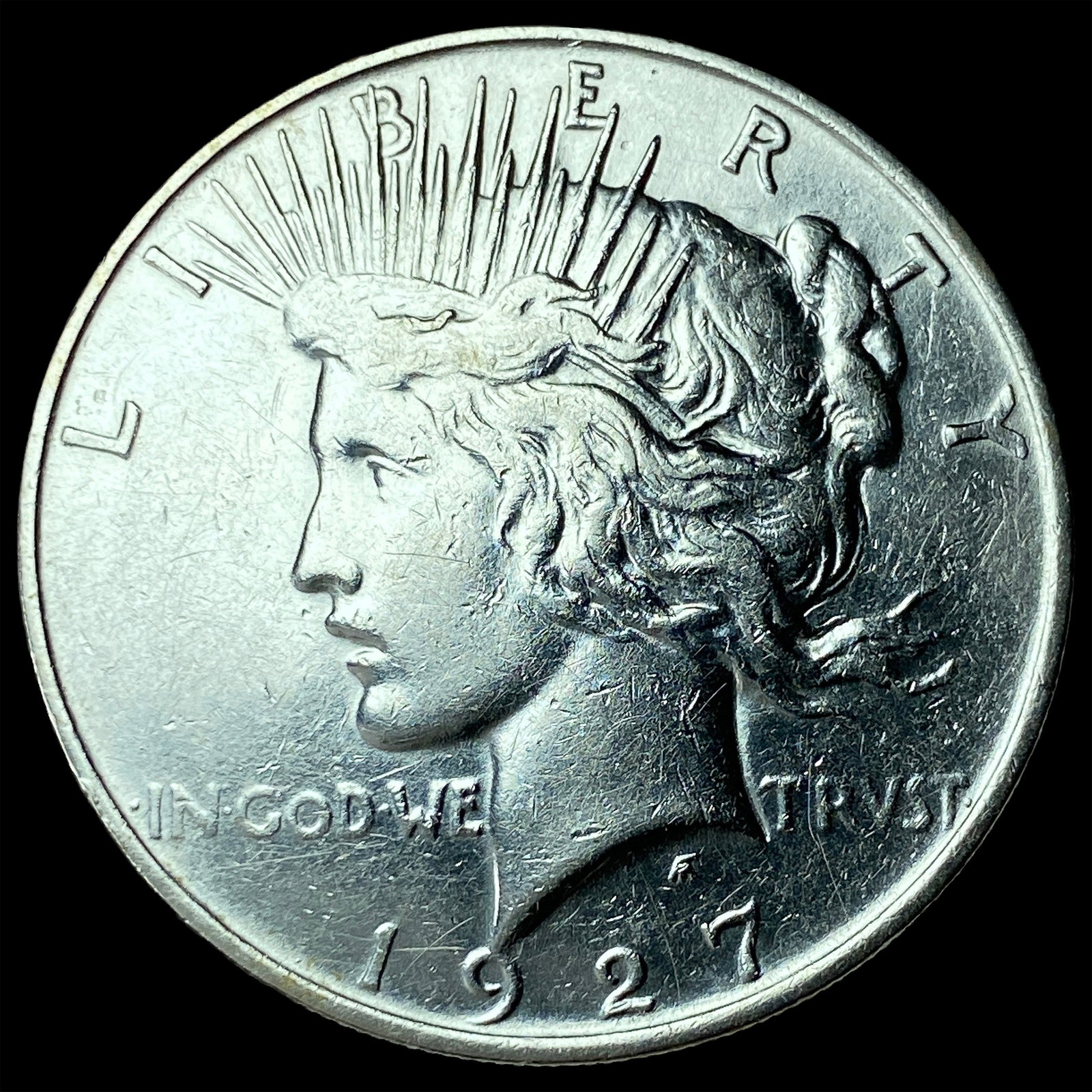 1927-D Peace Silver Dollar CLOSELY UNCIRCULATED: 1927-D Peace Silver Dollar CLOSELY UNCIRCULATED