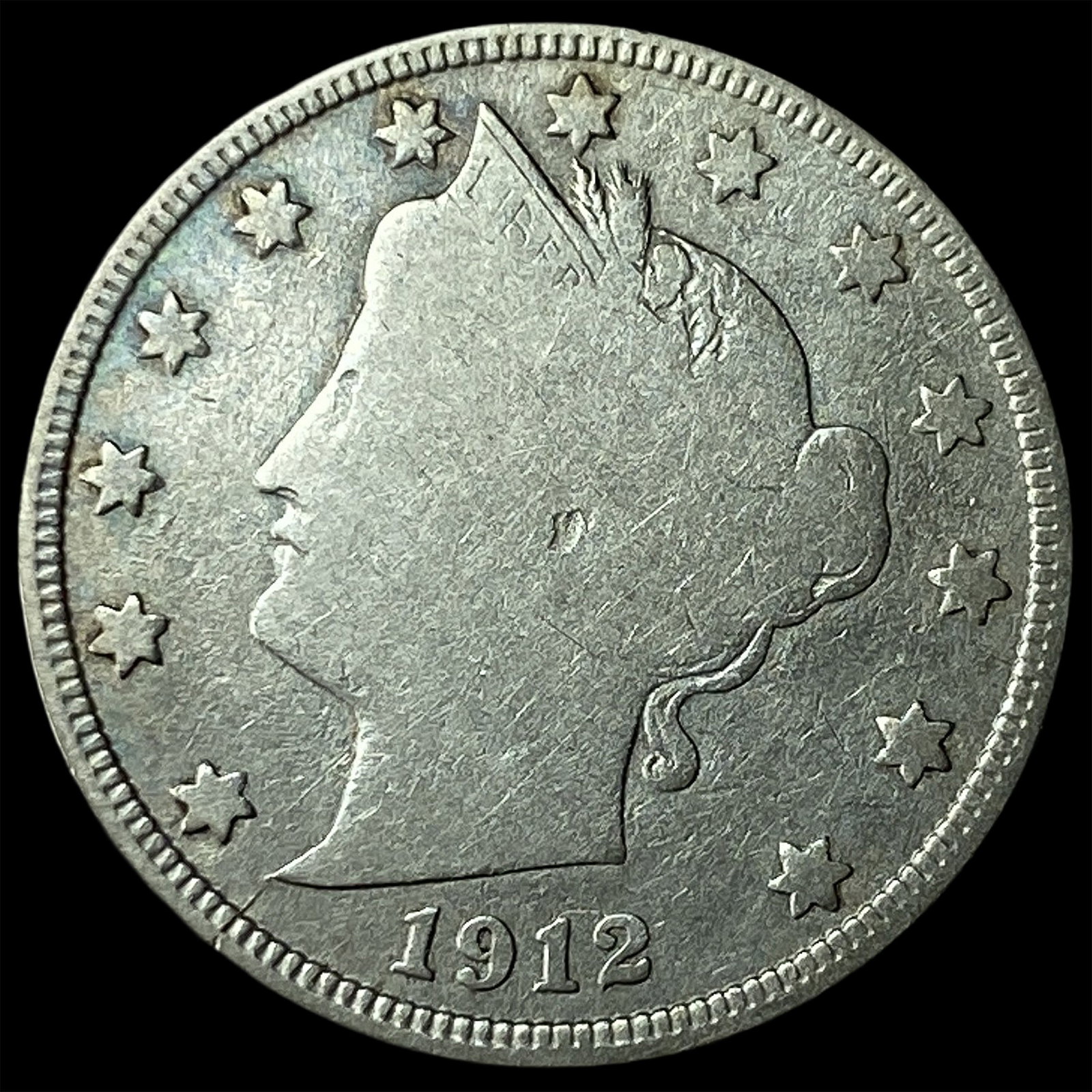 1912 Liberty Head Nickel NICELY CIRCULATED: 1912 Liberty Head Nickel NICELY CIRCULATED
