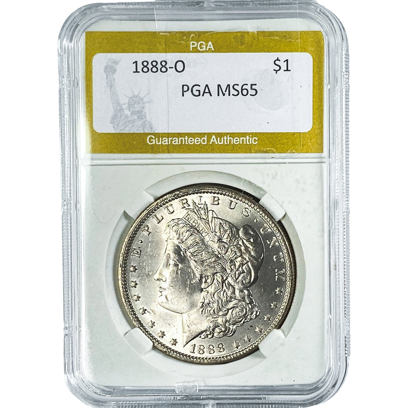 1888-O Morgan Silver Dollar PGA MS65: 1888-O Morgan Silver Dollar PGA MS65