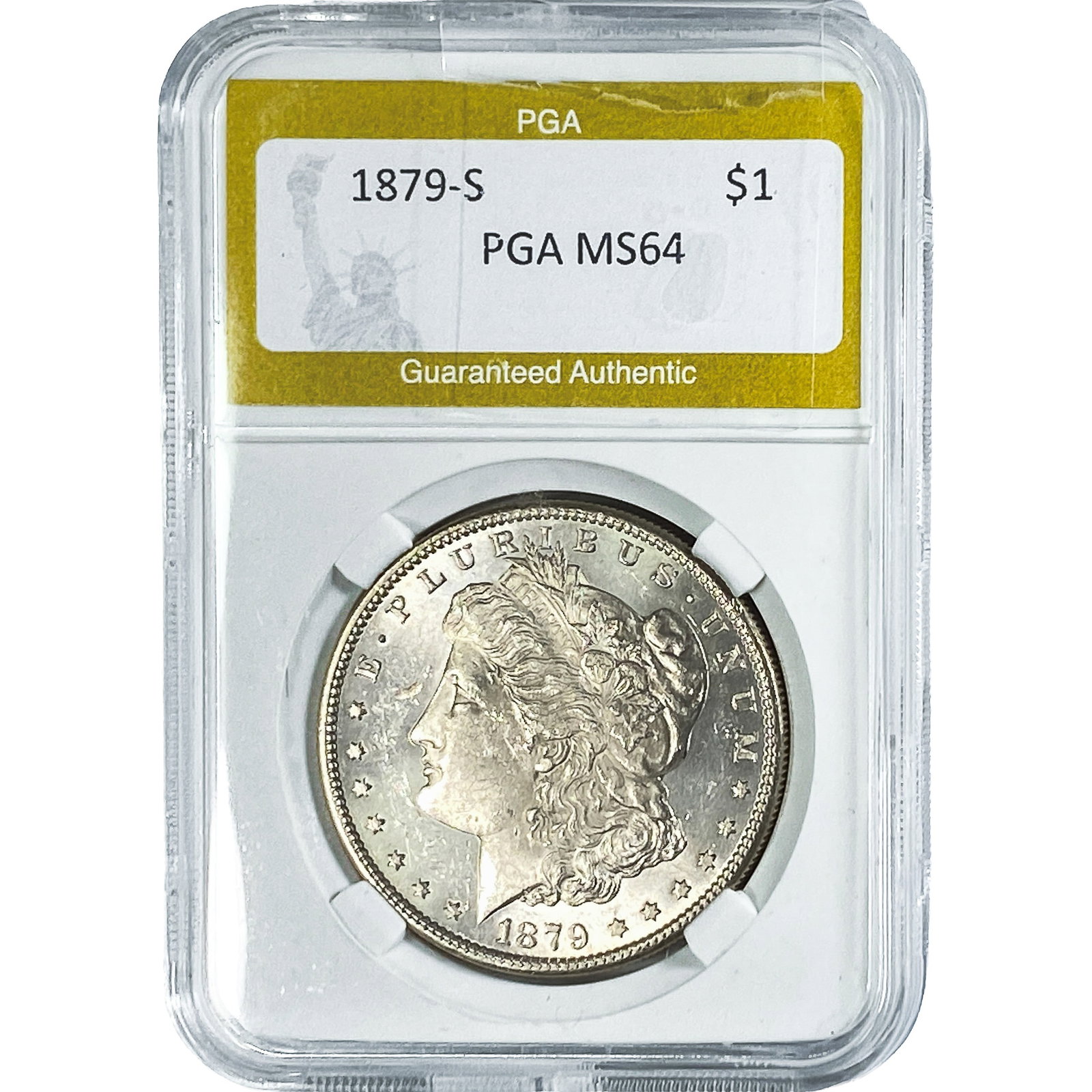 1879-S Morgan Silver Dollar PGA MS64: 1879-S Morgan Silver Dollar PGA MS64