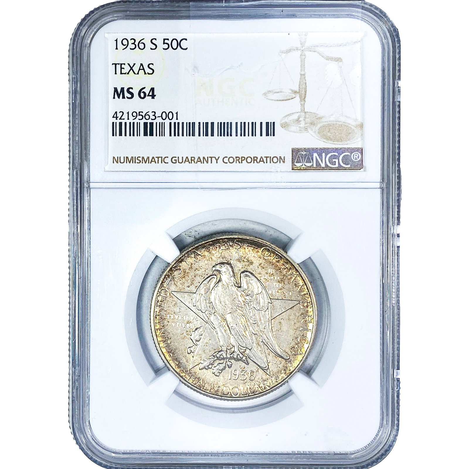 1936-S Texas Half Dollar NGC MS64 (1 of 2)