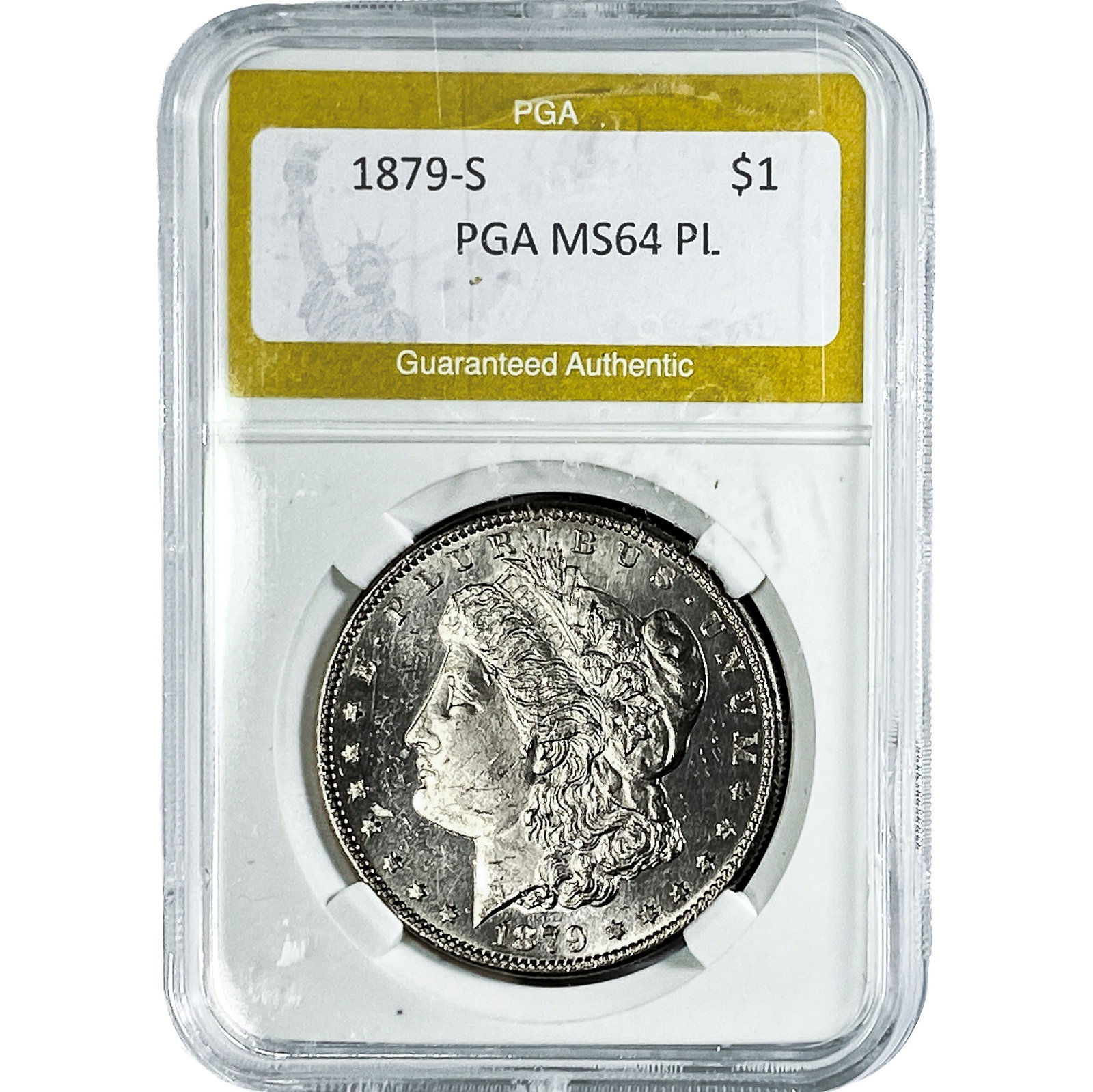 1879-S Morgan Silver Dollar PGA MS64 PL (1 of 2)