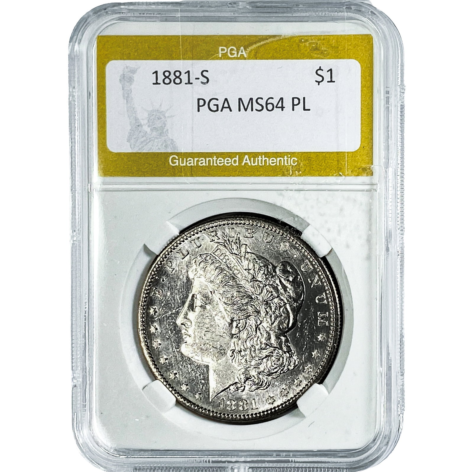1881-S Morgan Silver Dollar PGA MS64 PL (1 of 2)