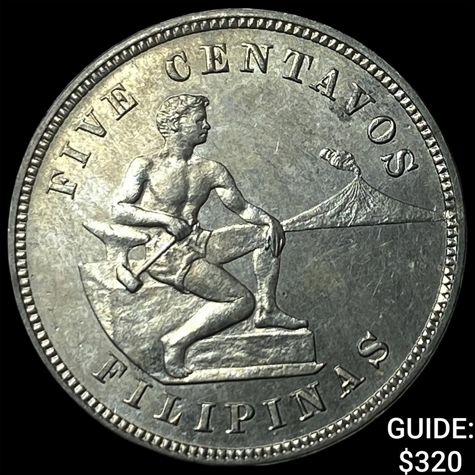 1904 Phiippines Copper Nickel 5 Centvaos (1 of 2)