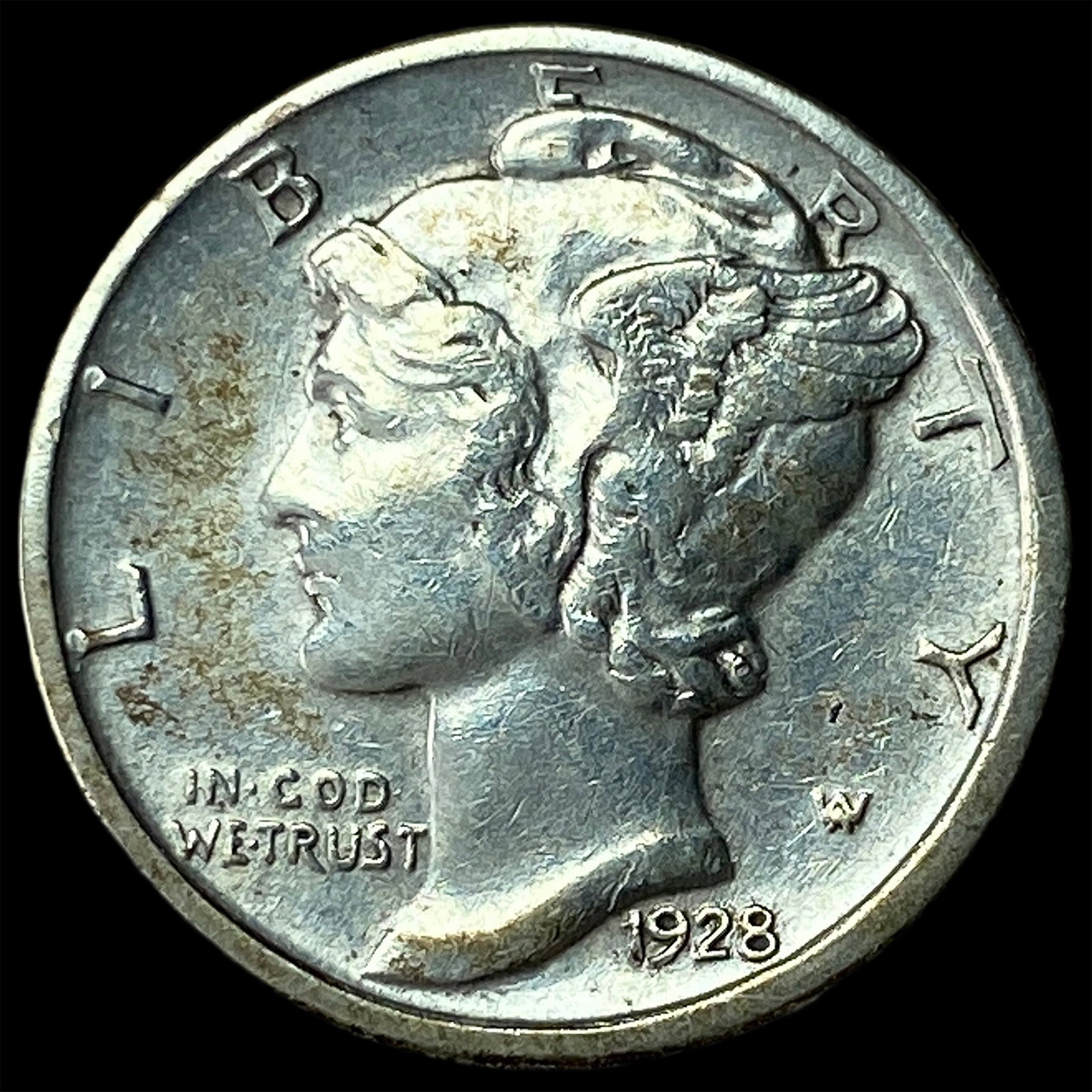 1928-D Silver Mercury Dime CHOICE AU (1 of 2)