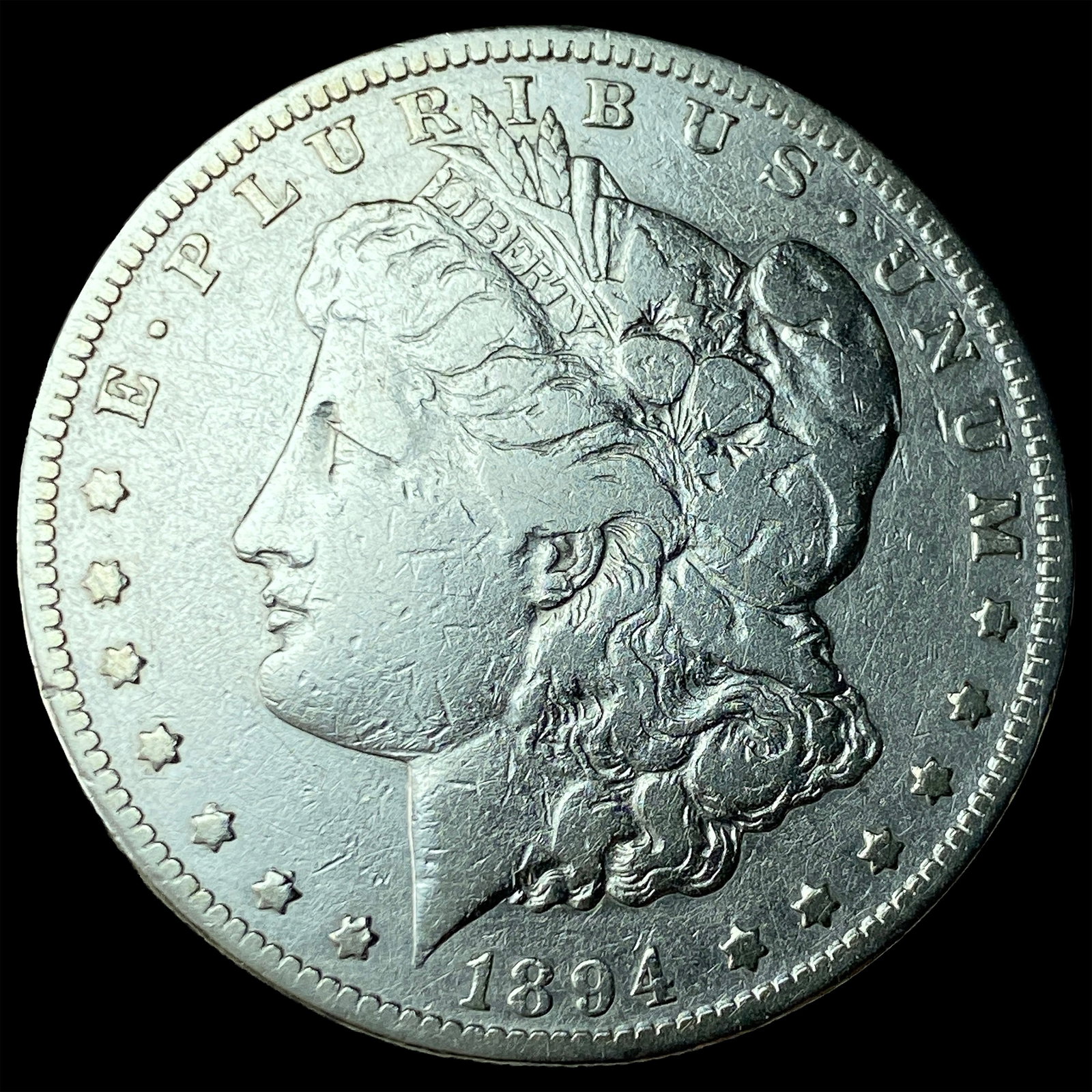1894-S Silver Morgan Dollar NEARLY UNCIRCULATED: 1894-S Silver Morgan Dollar NEARLY UNCIRCULATED